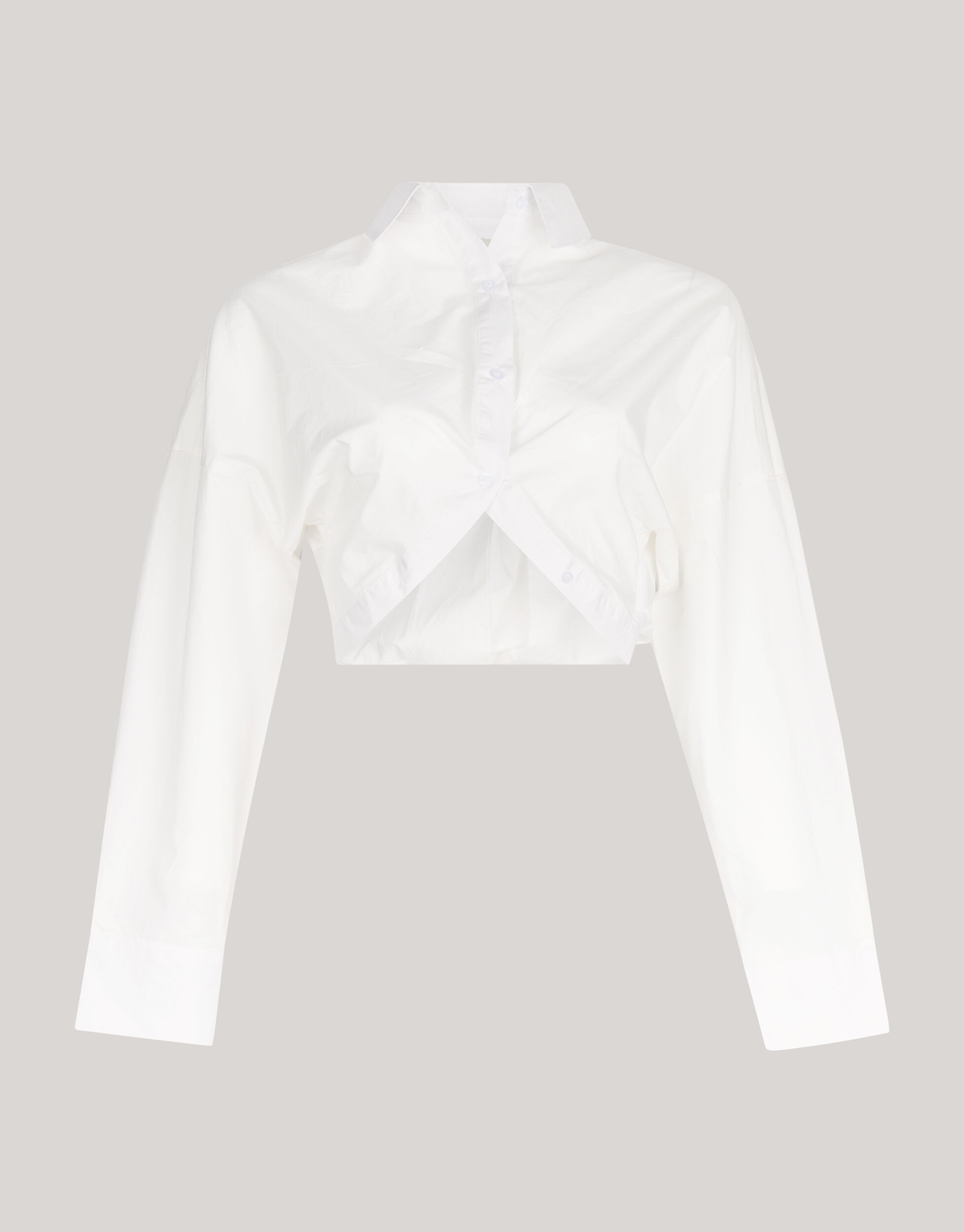 Cropped Poplin Blouse Wit SHOEBY WOMEN