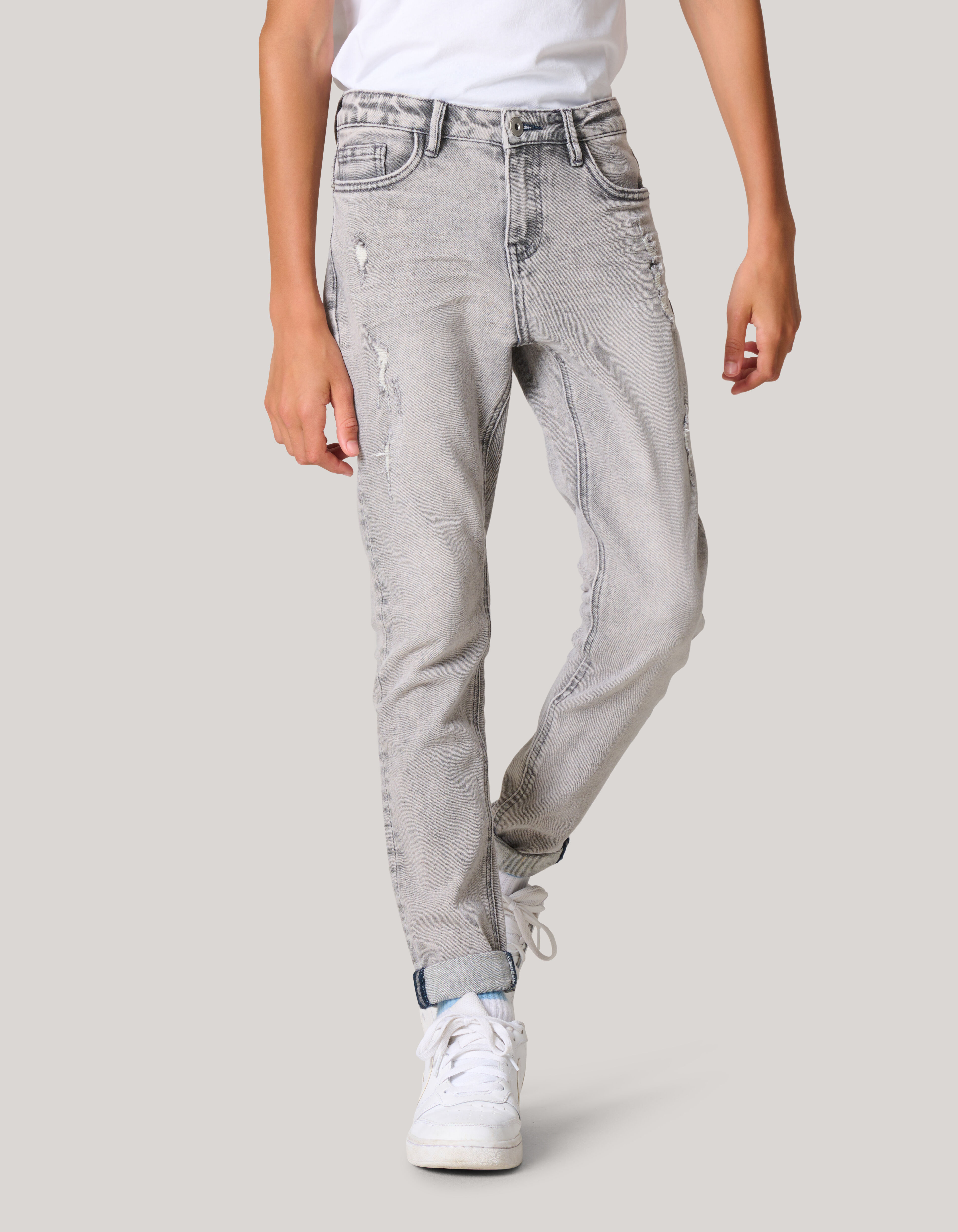 Tapered Fit Jeans Grijs SHOEBY BOYS