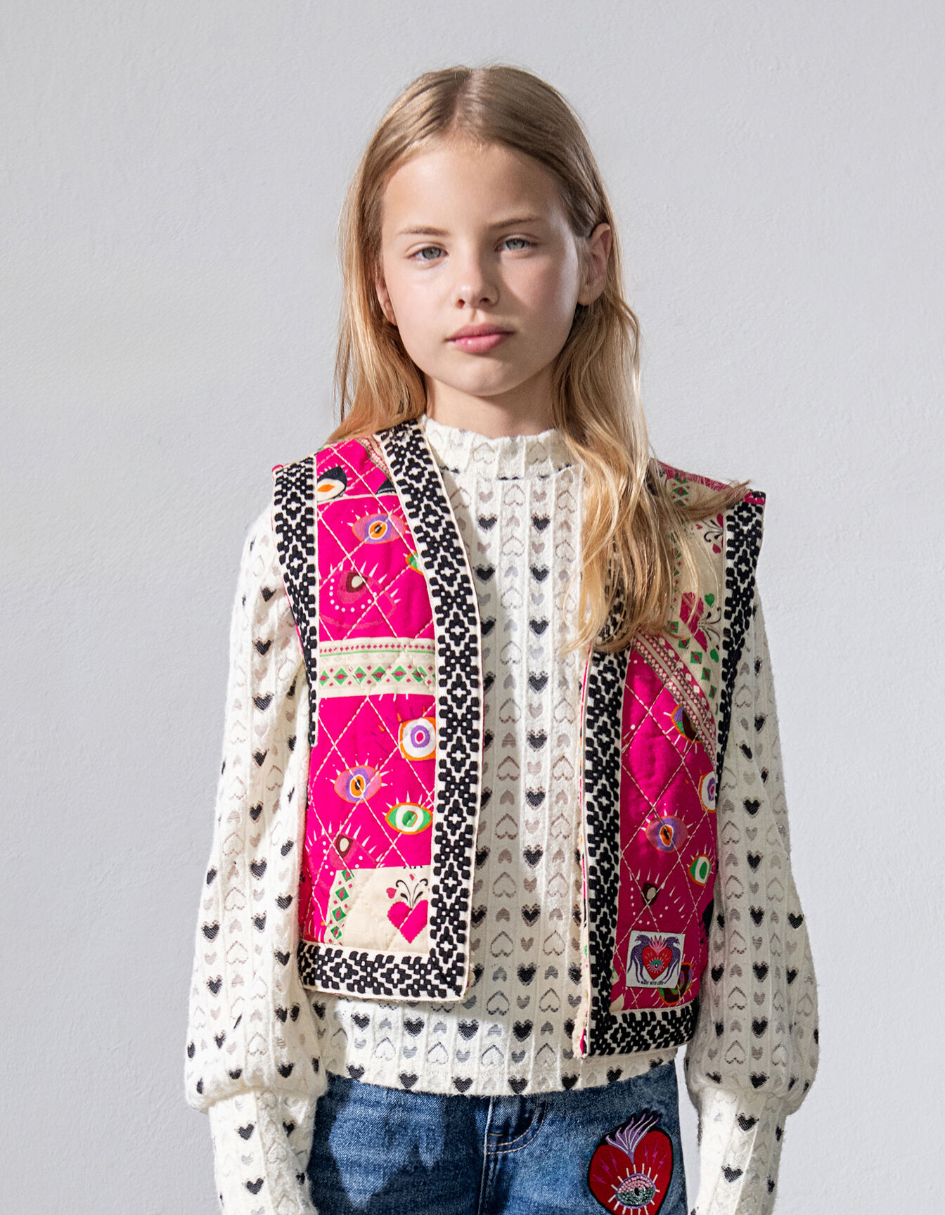 Printed Gilet Roze By Lizzy SHOEBY GIRLS