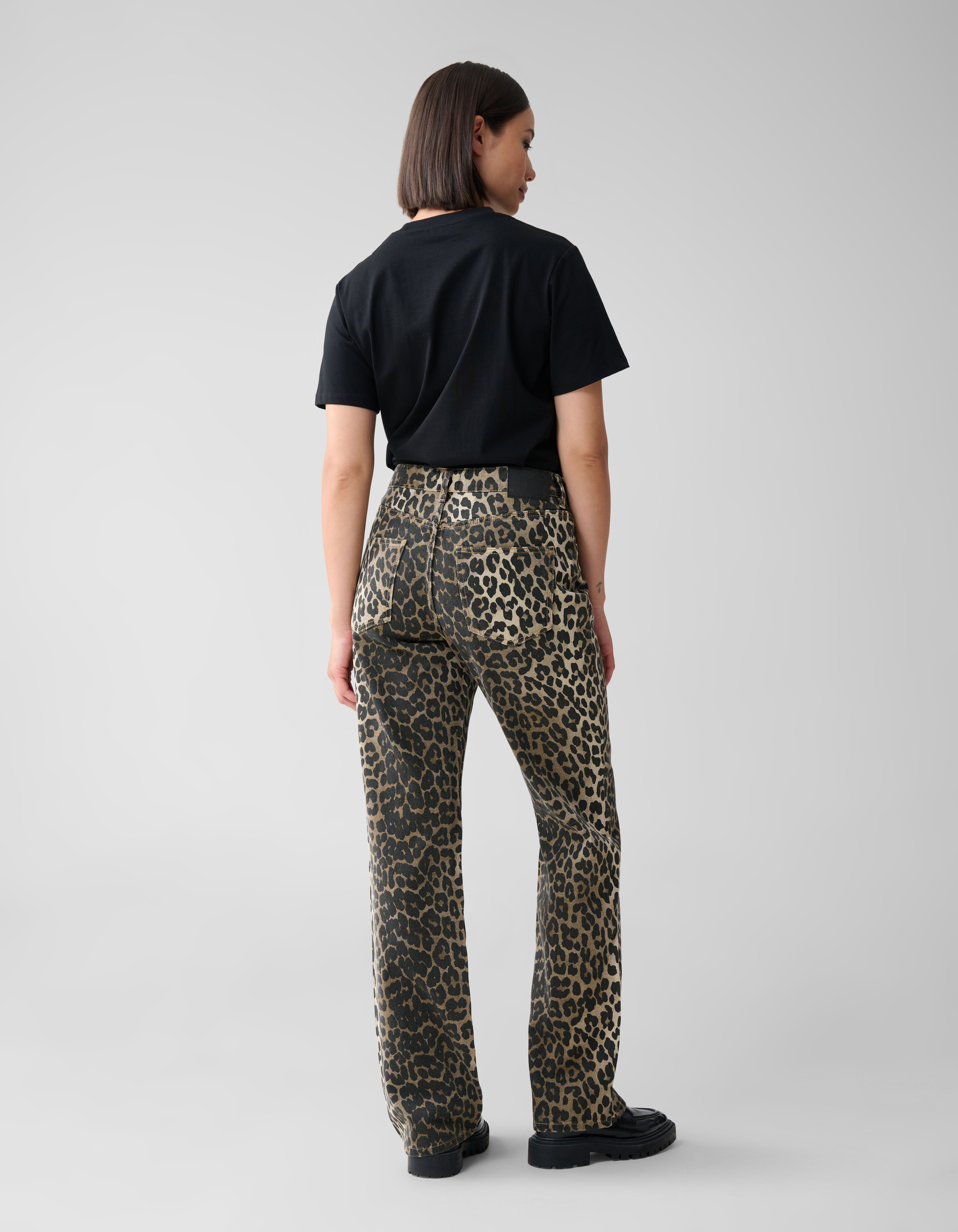 Leopard Straight Fit Jeans Bruin SHOEBY WOMEN