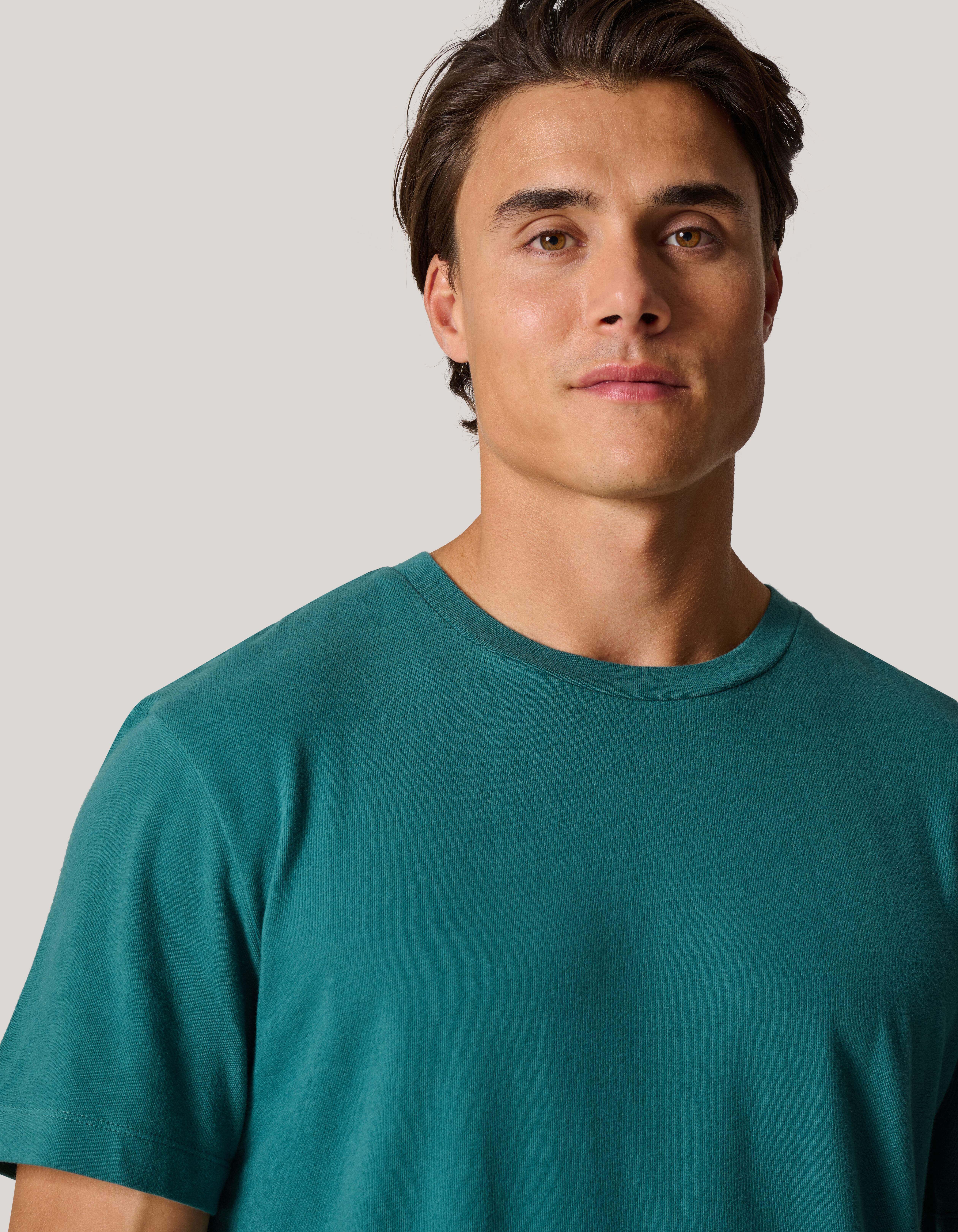 Brushed T-shirt Turquoise SHOEBY MEN