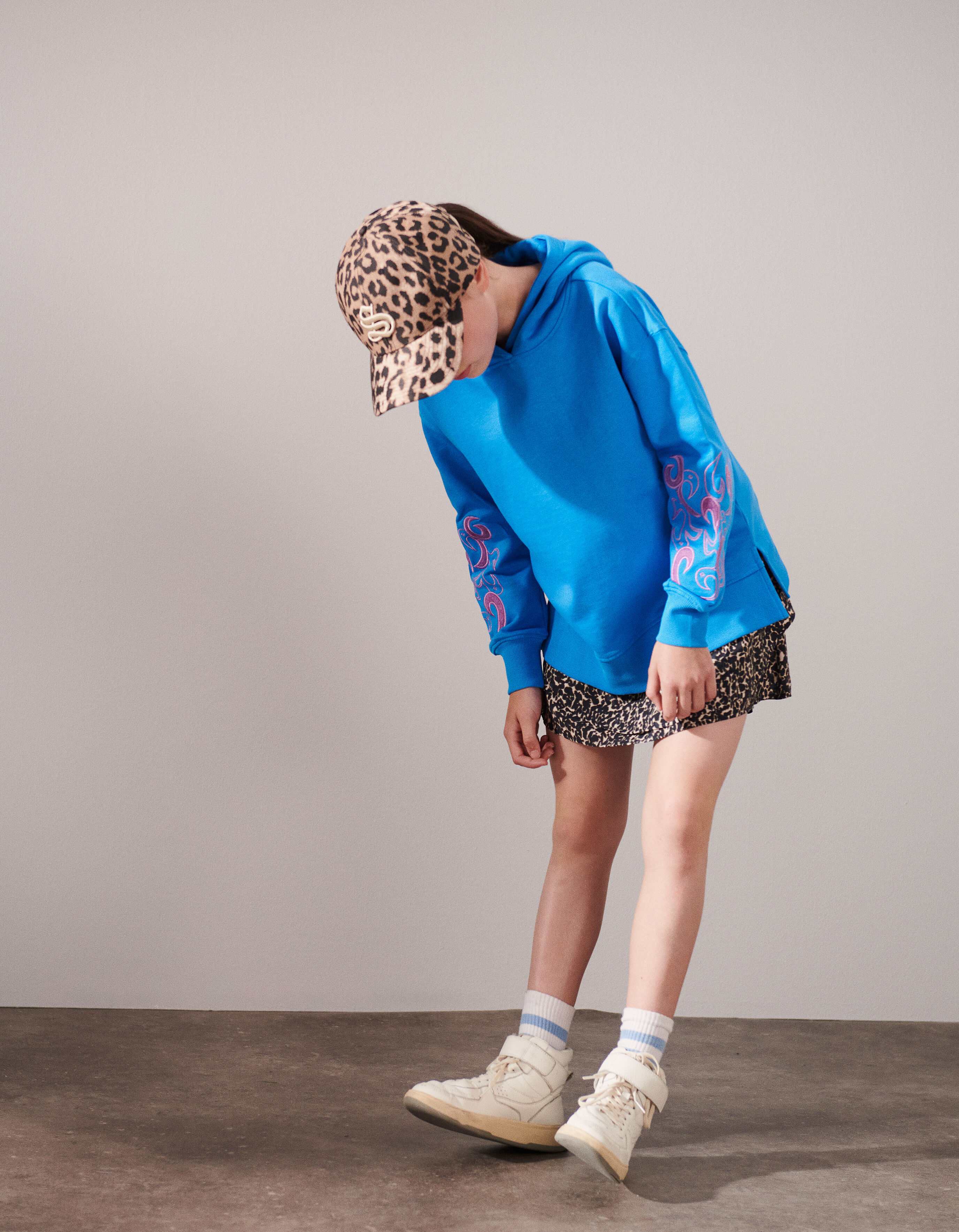 Embroidery Hoodie Blauw SHOEBY GIRLS