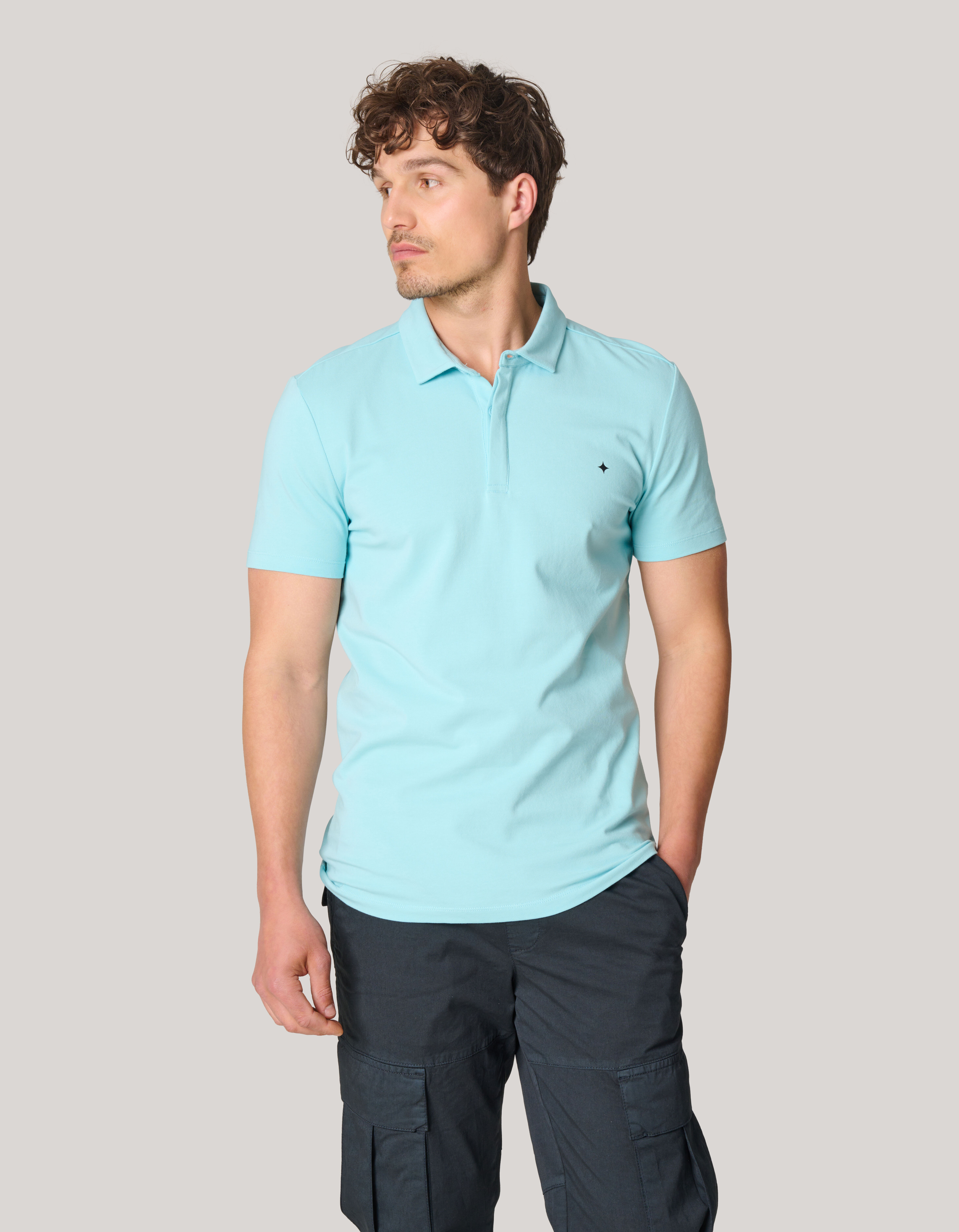 Jersey Polo Lichtblauw SHOEBY MEN