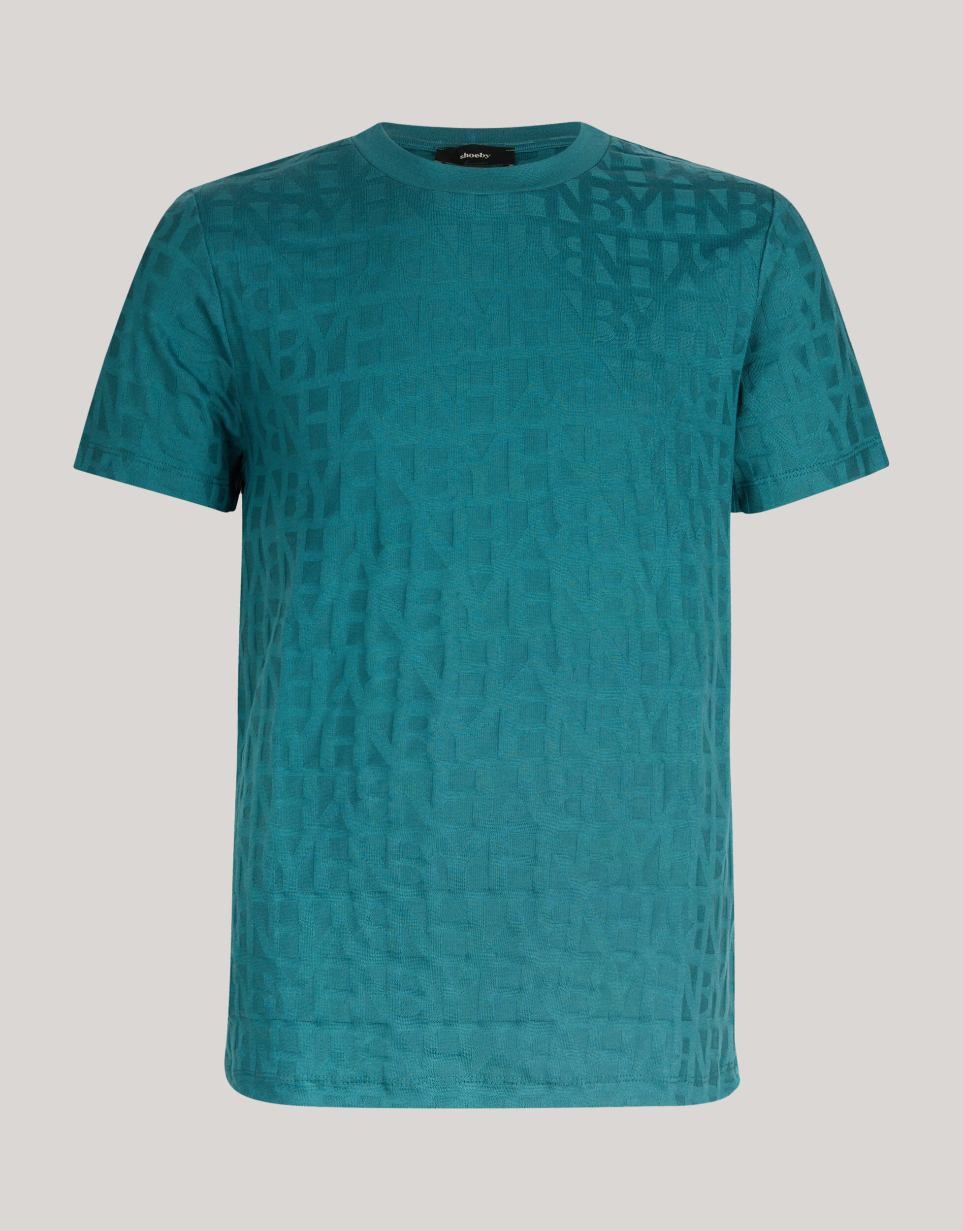 Structuur T-shirt Turquoise SHOEBY MEN