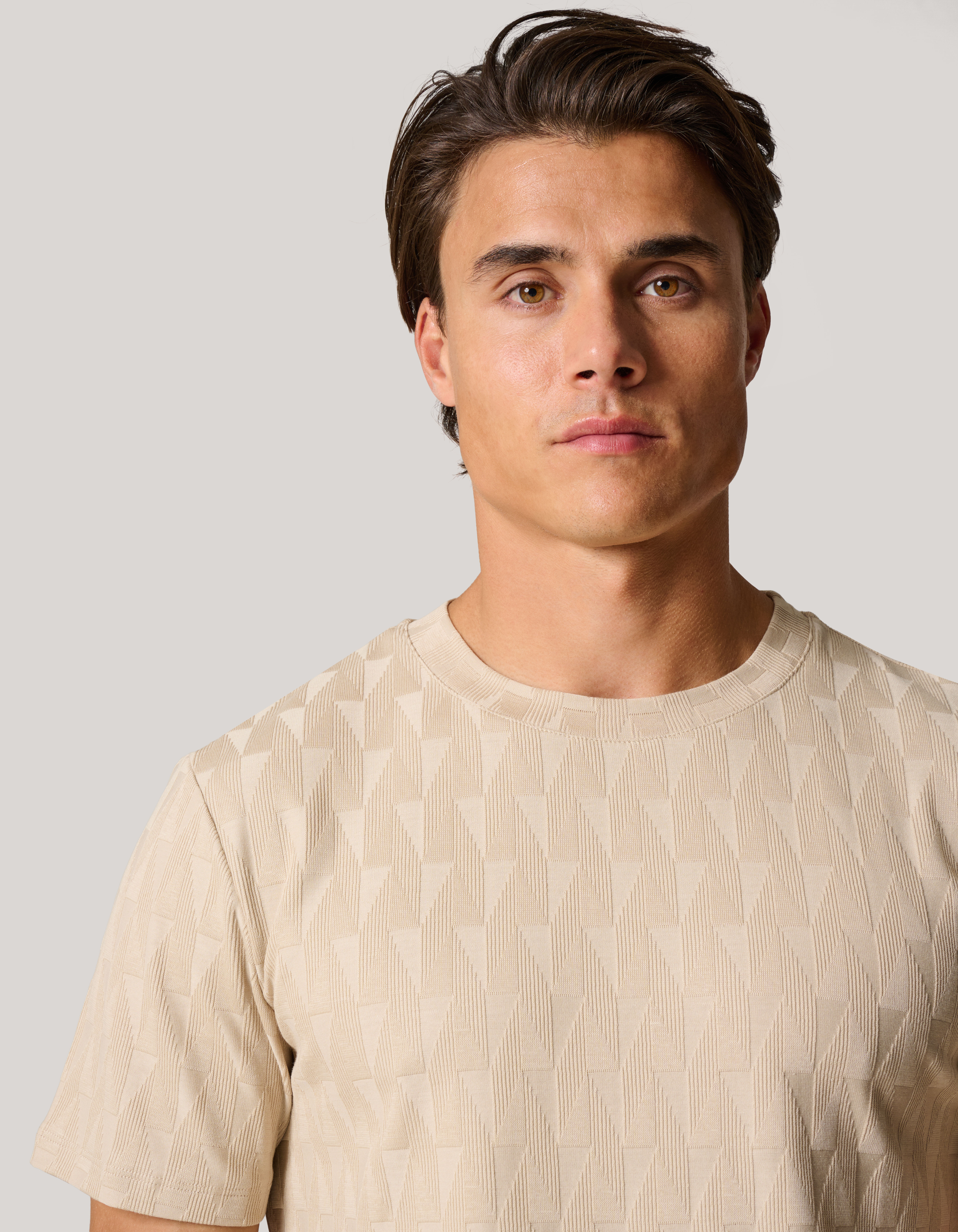 Jacquard T-Shirt Zand SHOEBY MEN