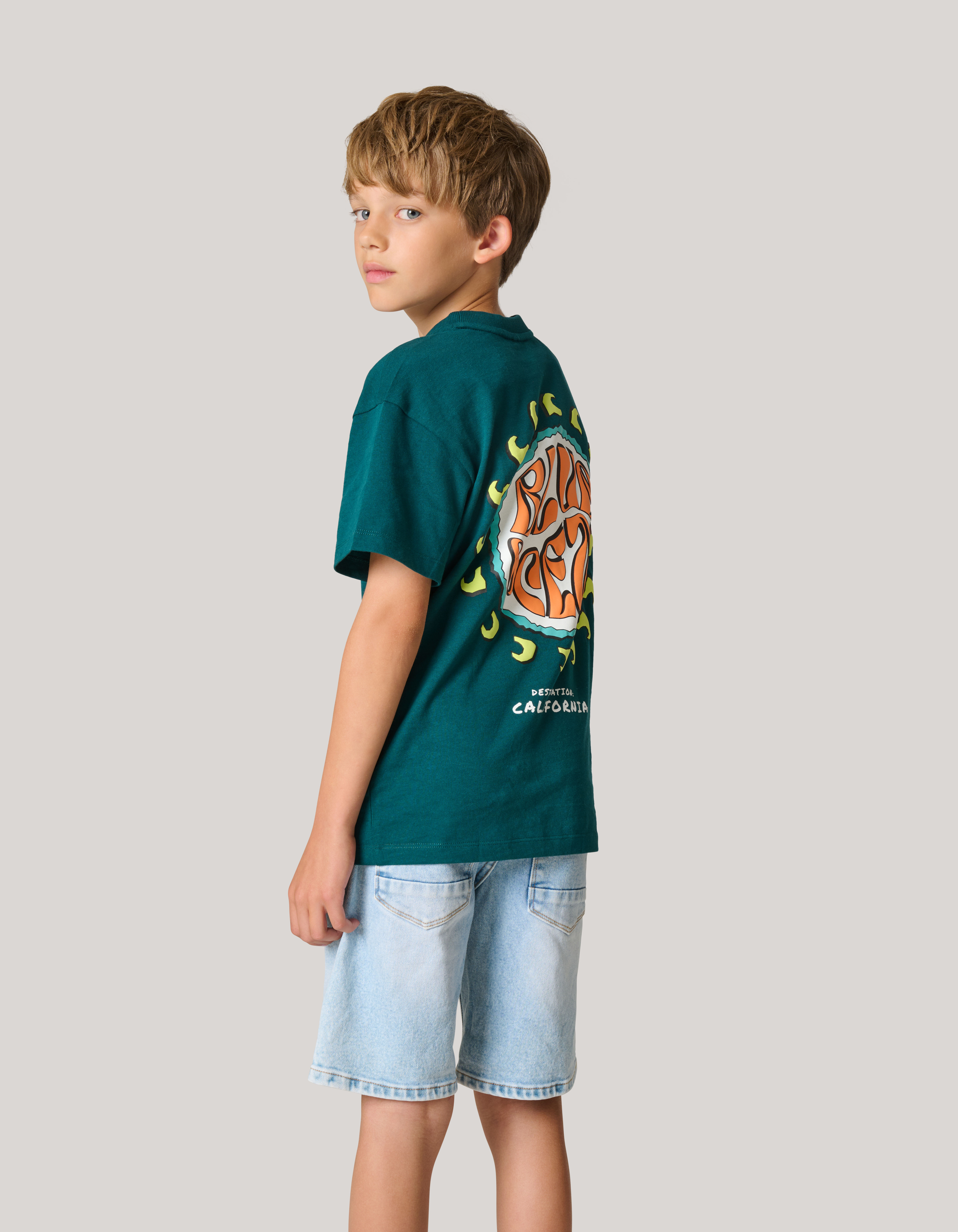 Artwork T-shirt Donkergroen SHOEBY BOYS