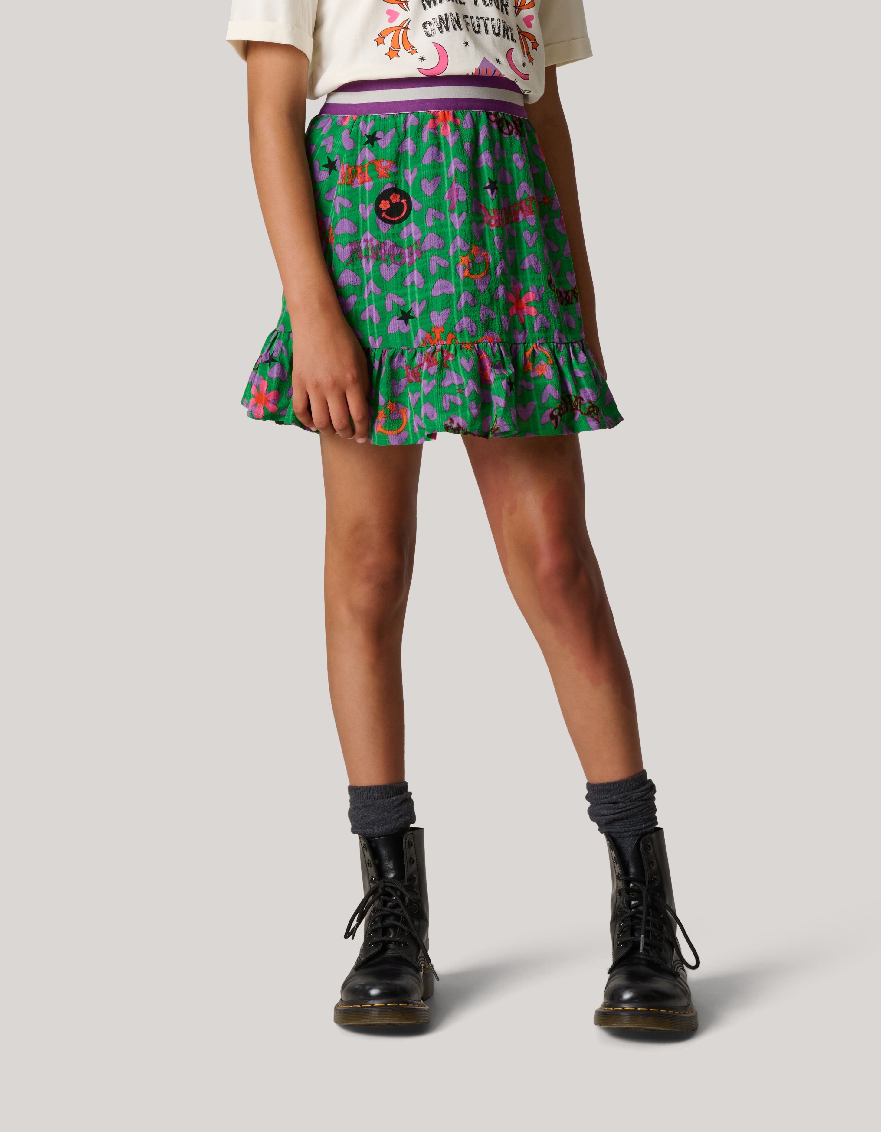 Printed Rok Groen SHOEBY GIRLS