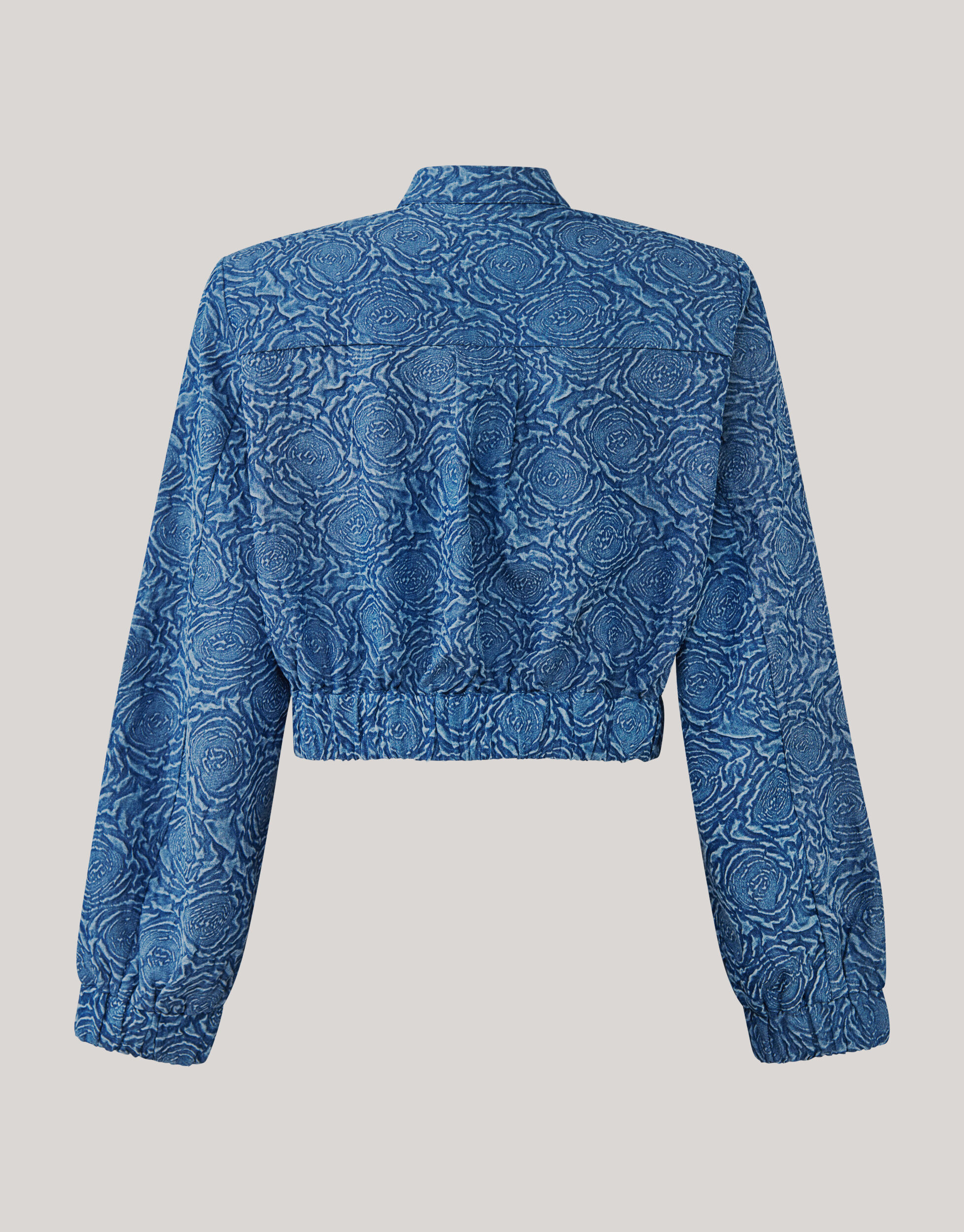 Printed Denim Bomber Donkerblauw SHOEBY WOMEN