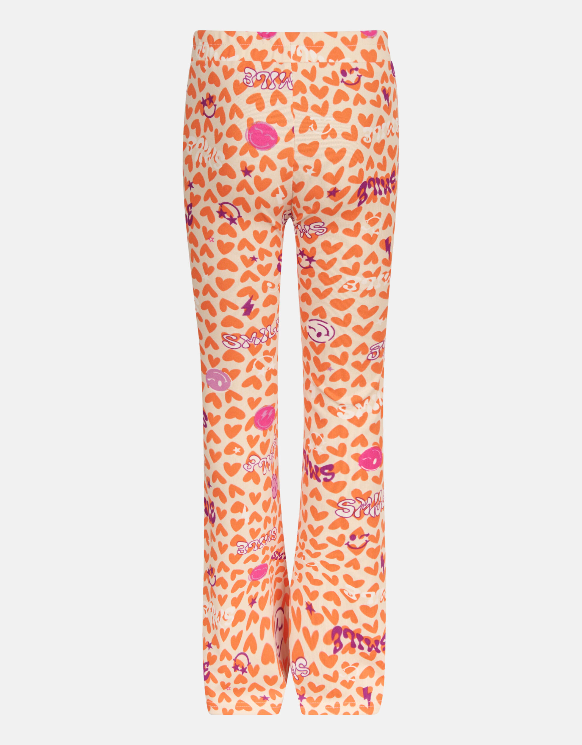 Printed Rib Flared Legging Oranje SHOEBY GIRLS