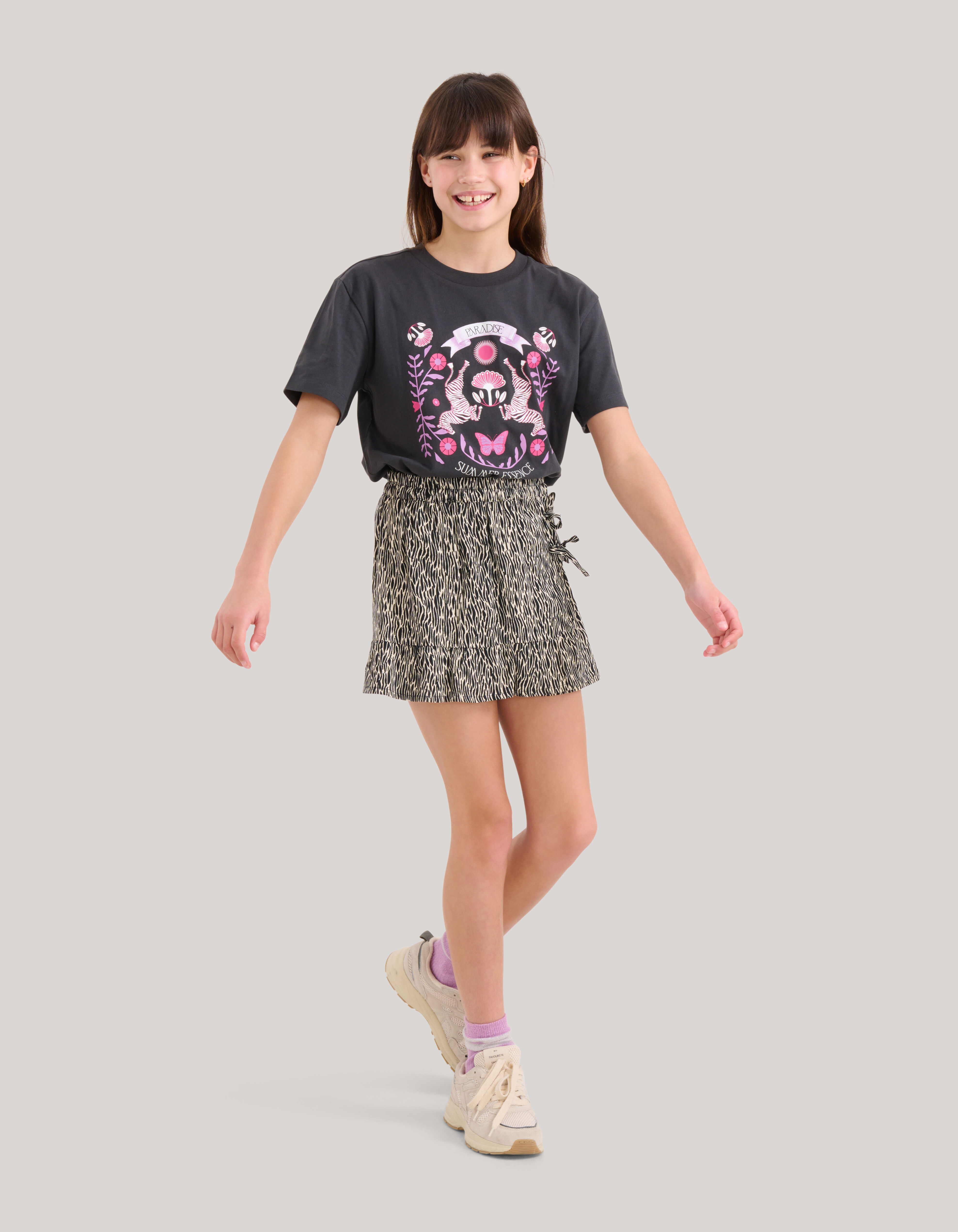 Printed Skort Zwart SHOEBY GIRLS