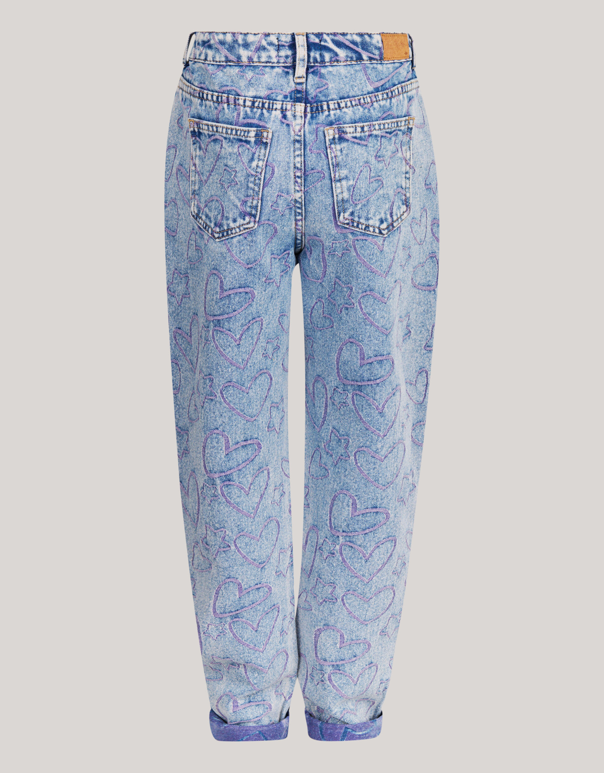 Printed Tapered Fit Jeans Blauw SHOEBY GIRLS