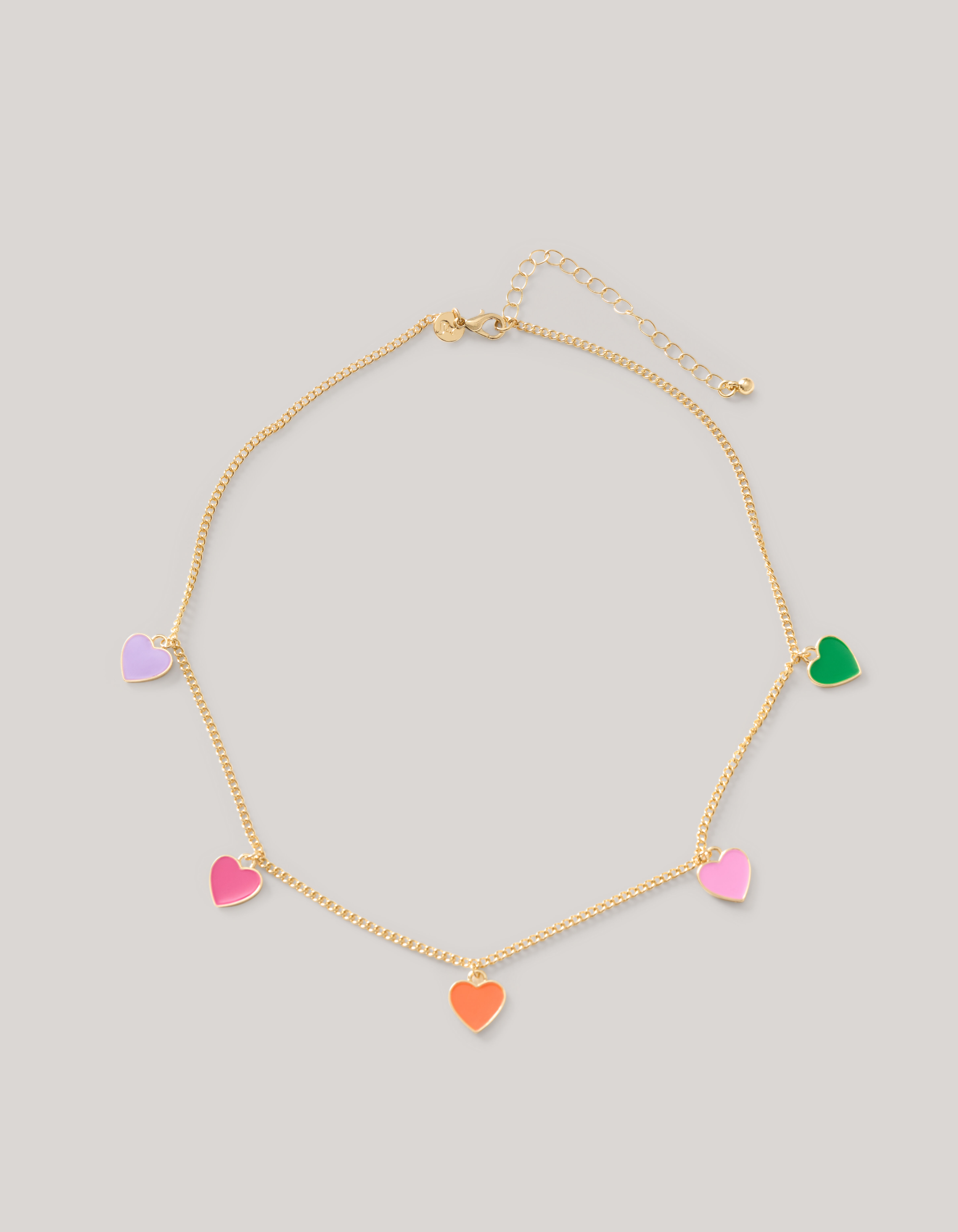 Coloured Heart Ketting Goud SHOEBY ACCESSOIRES