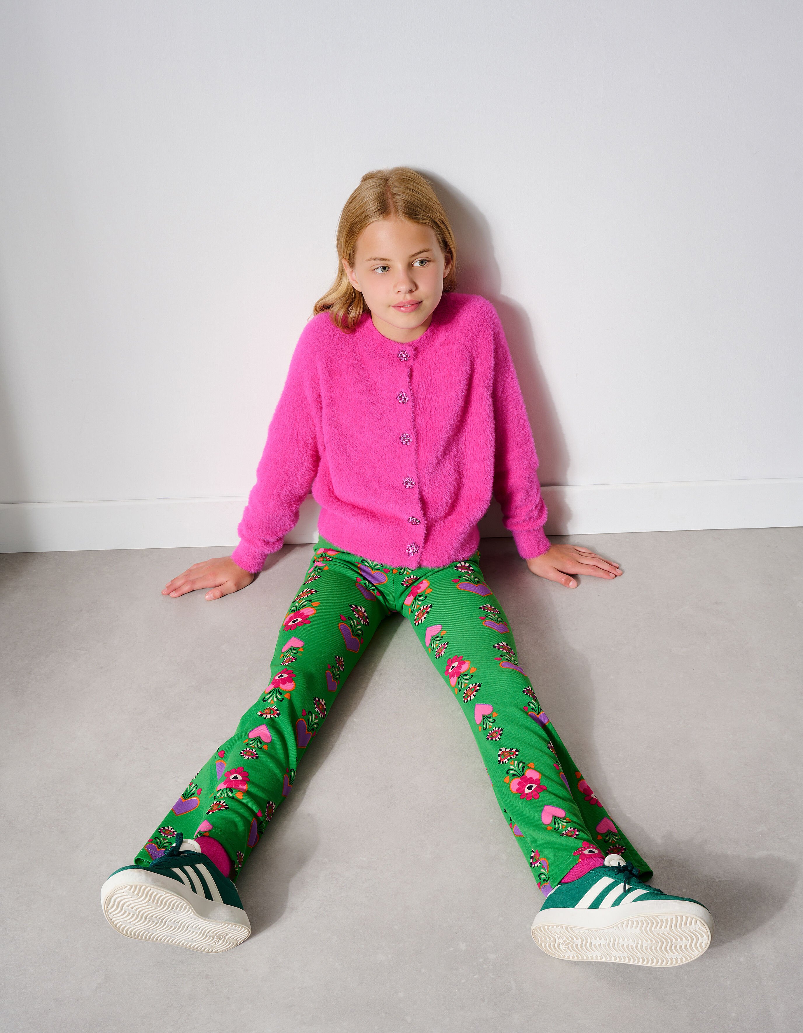 Printed Rib Flared Legging Groen By Lizzy SHOEBY GIRLS