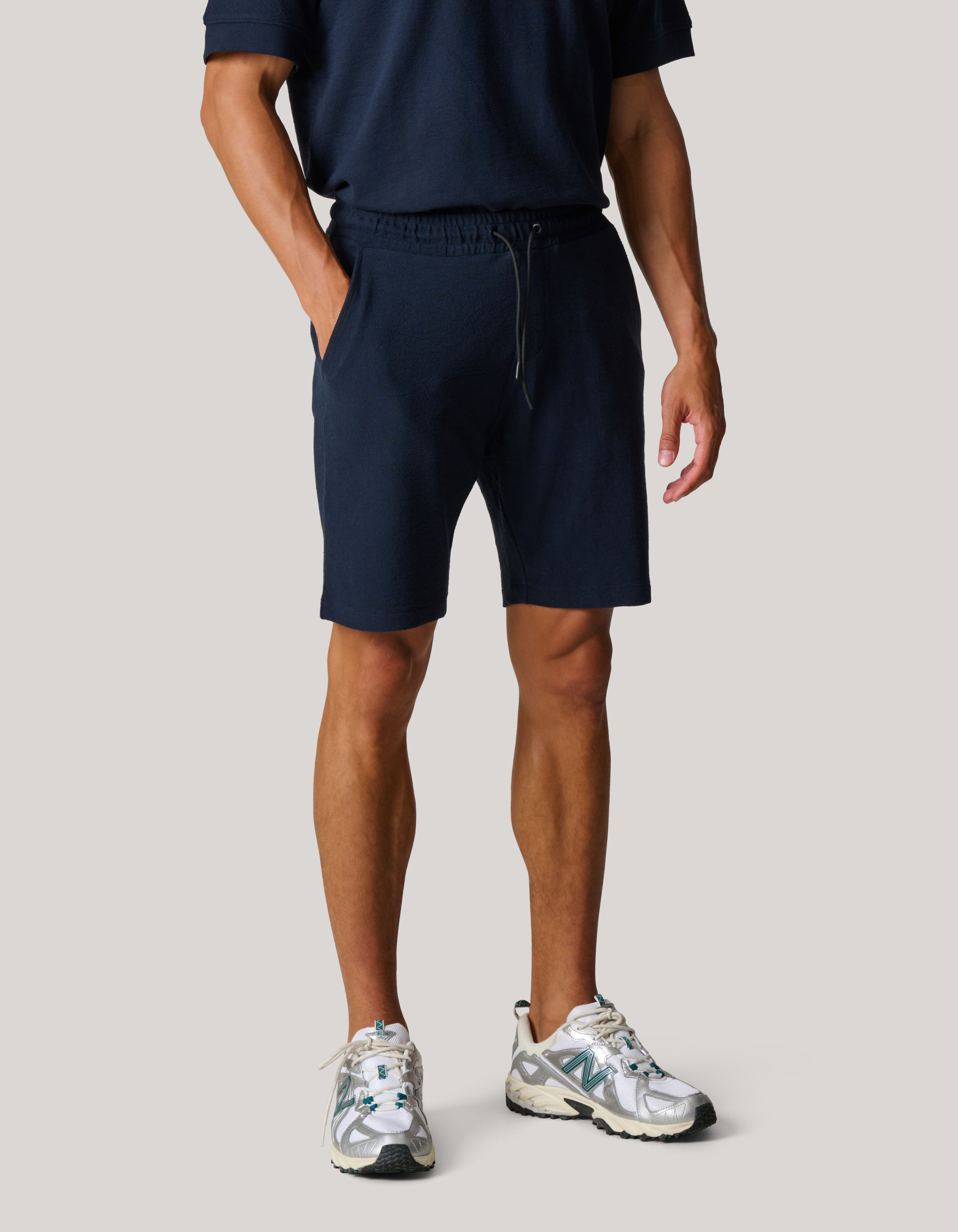 Slub Structuur Short Donkerblauw SHOEBY MEN