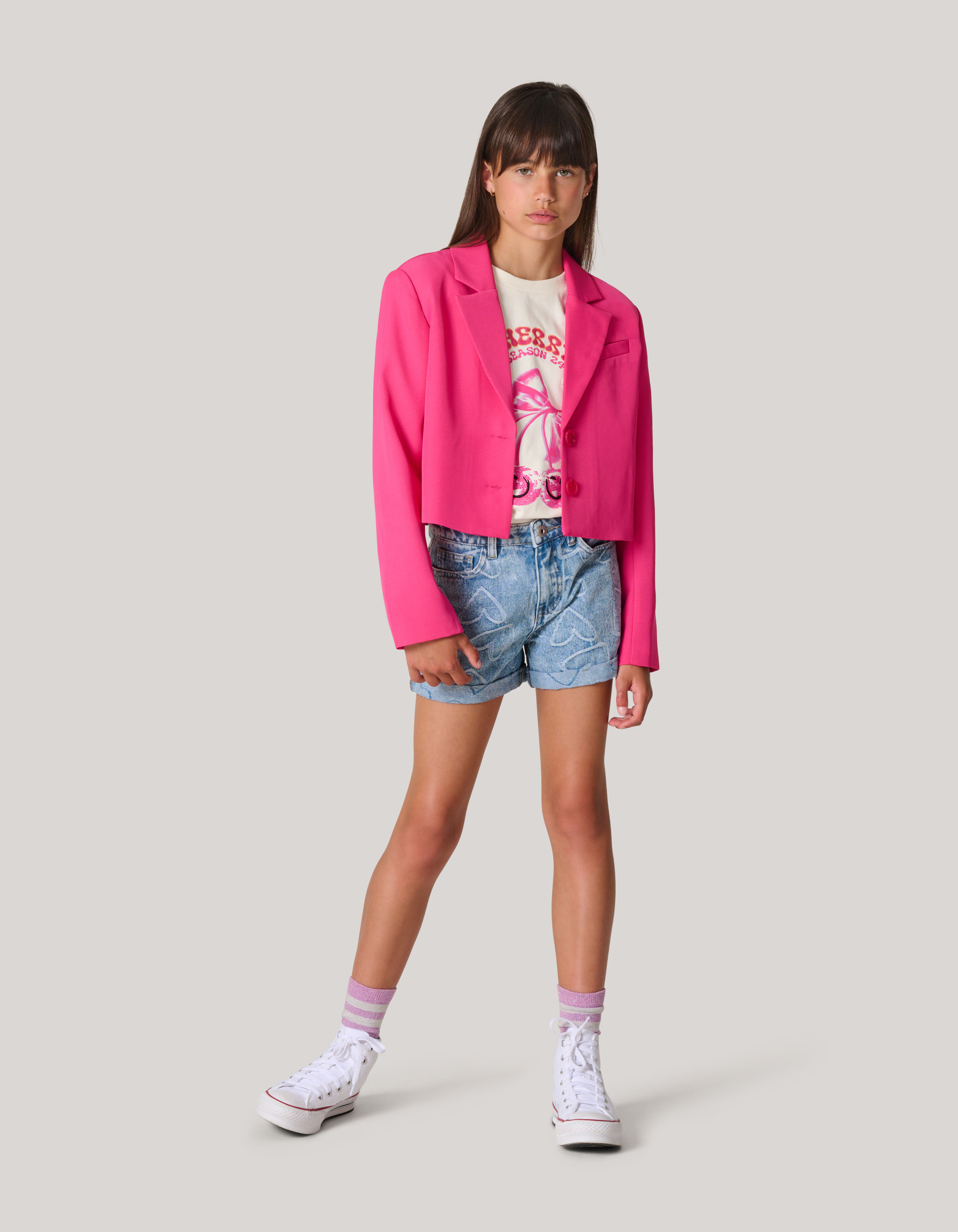 Cropped Blazer Roze SHOEBY GIRLS