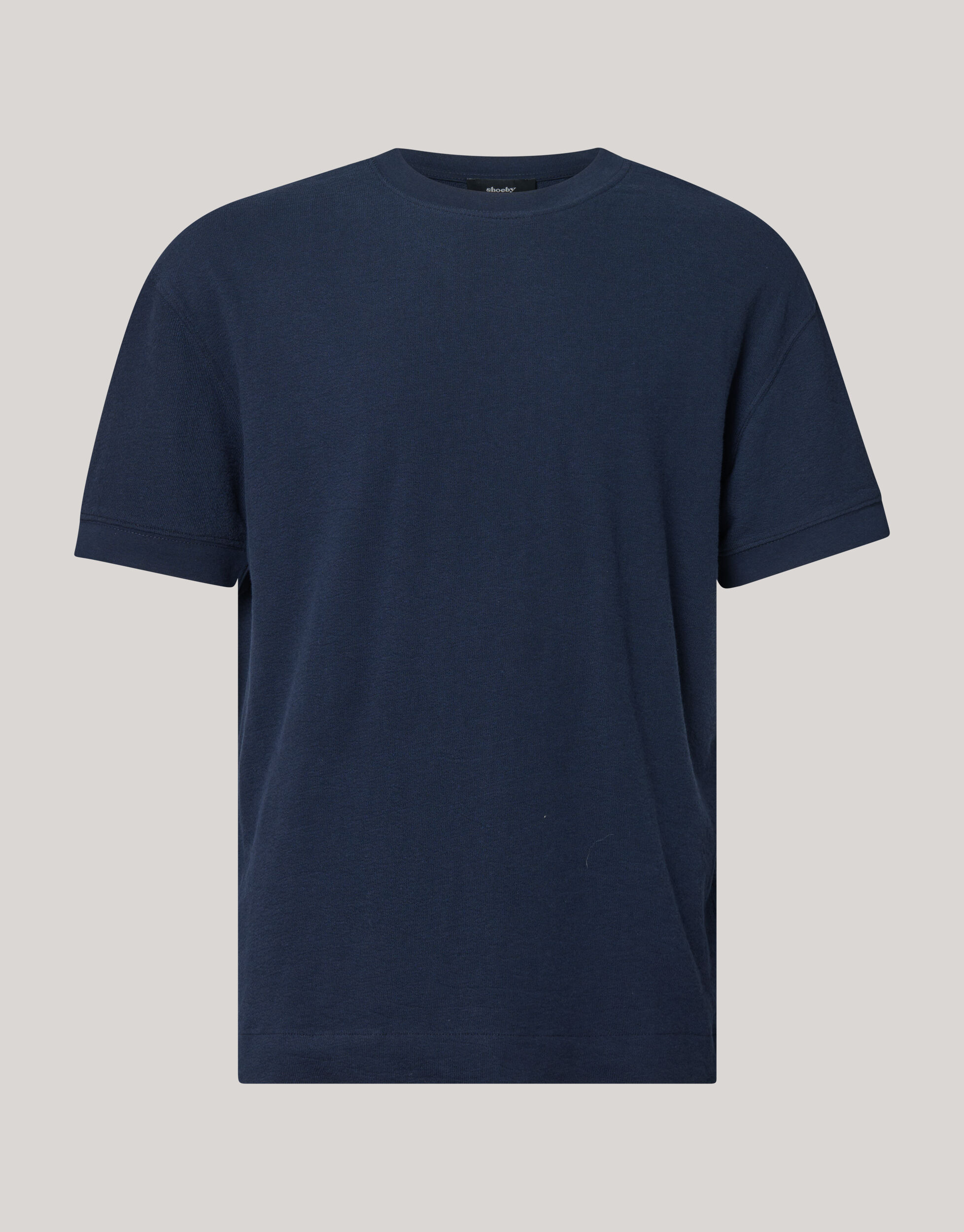 Slub Structuur T-shirt Donkerblauw SHOEBY MEN