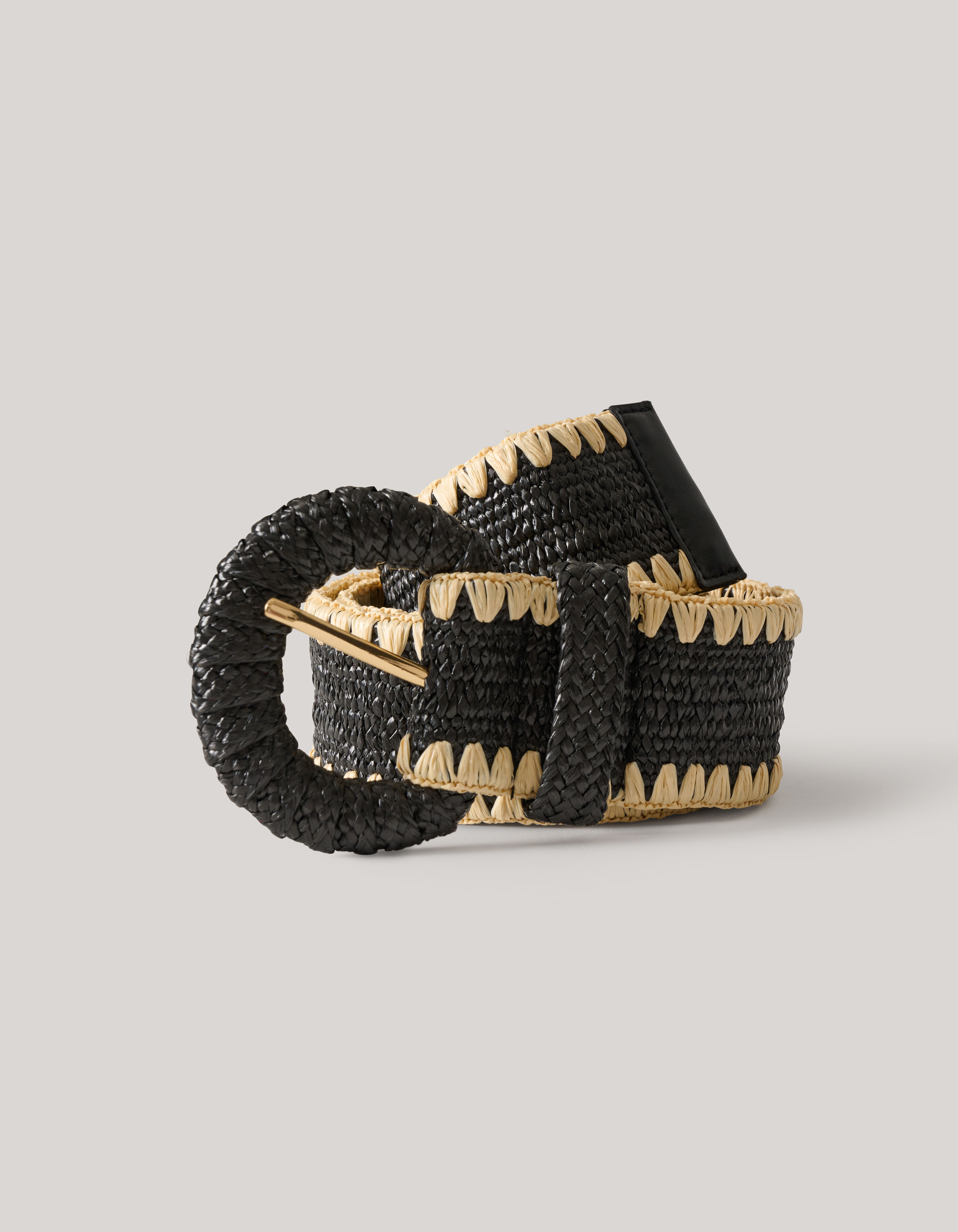 Raffia Riem Zwart SHOEBY ACCESSOIRES