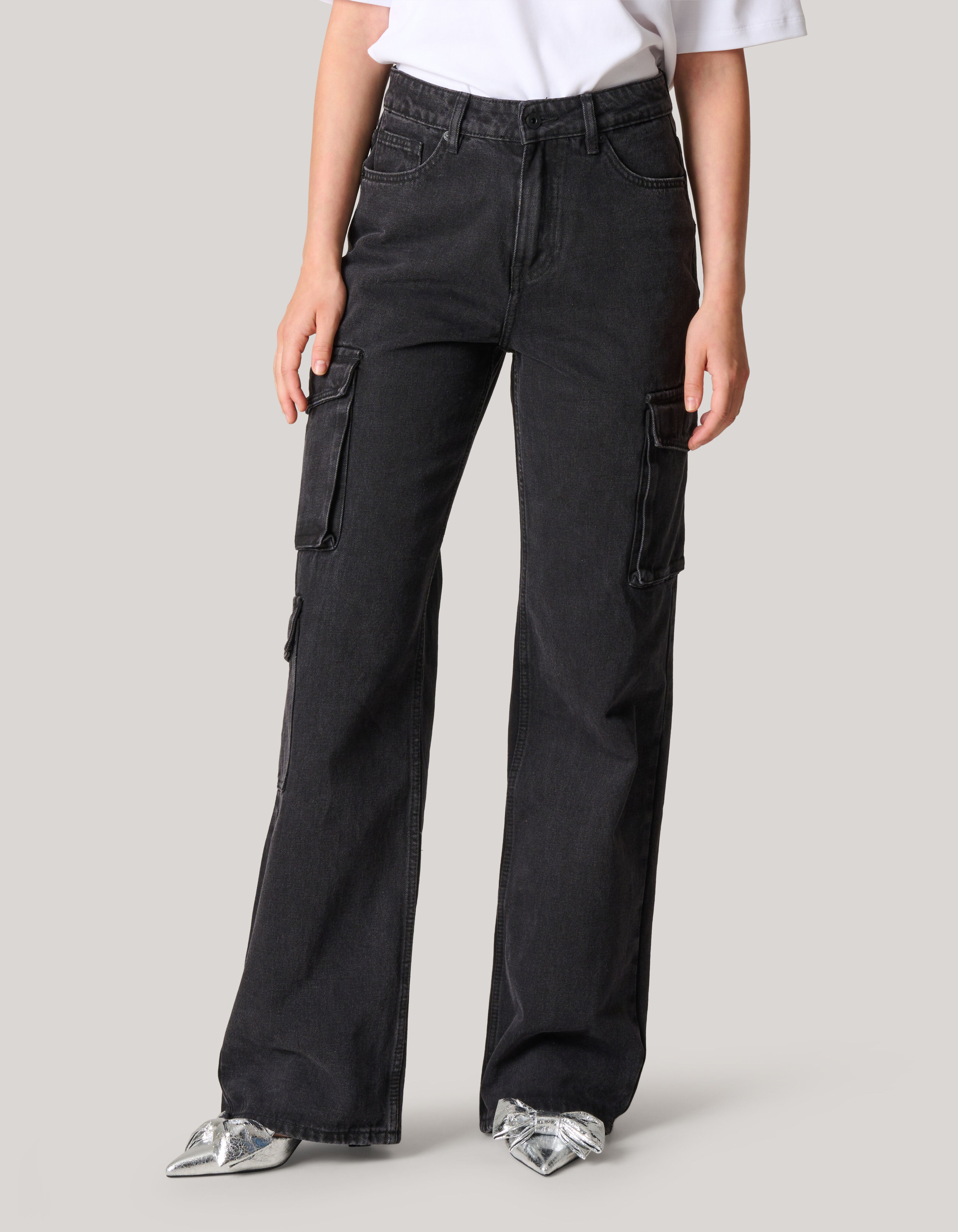 Cargo Loose Fit Jeans Zwart SHOEBY WOMEN
