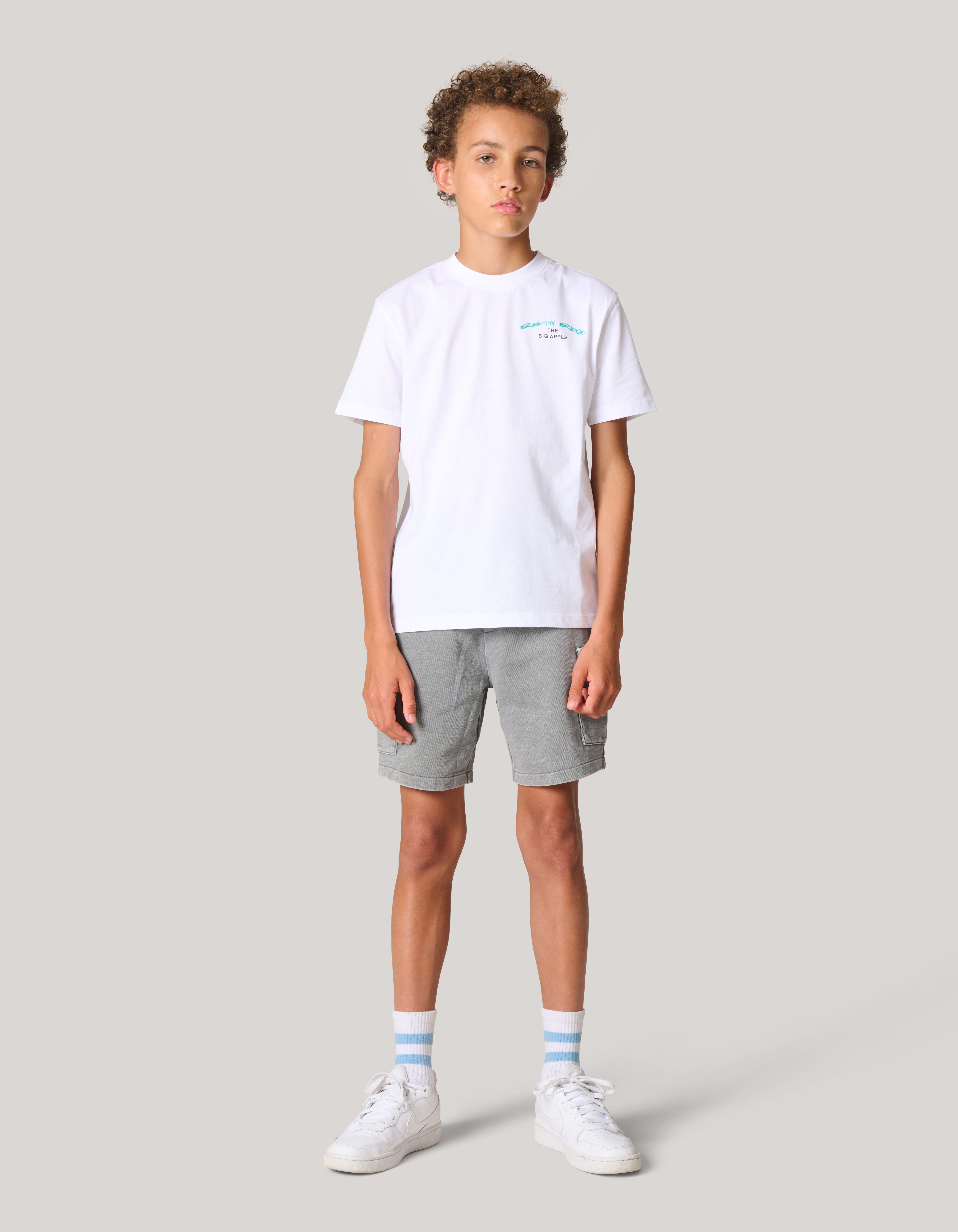 Washed Cargo Jog Short Lichtgrijs SHOEBY BOYS