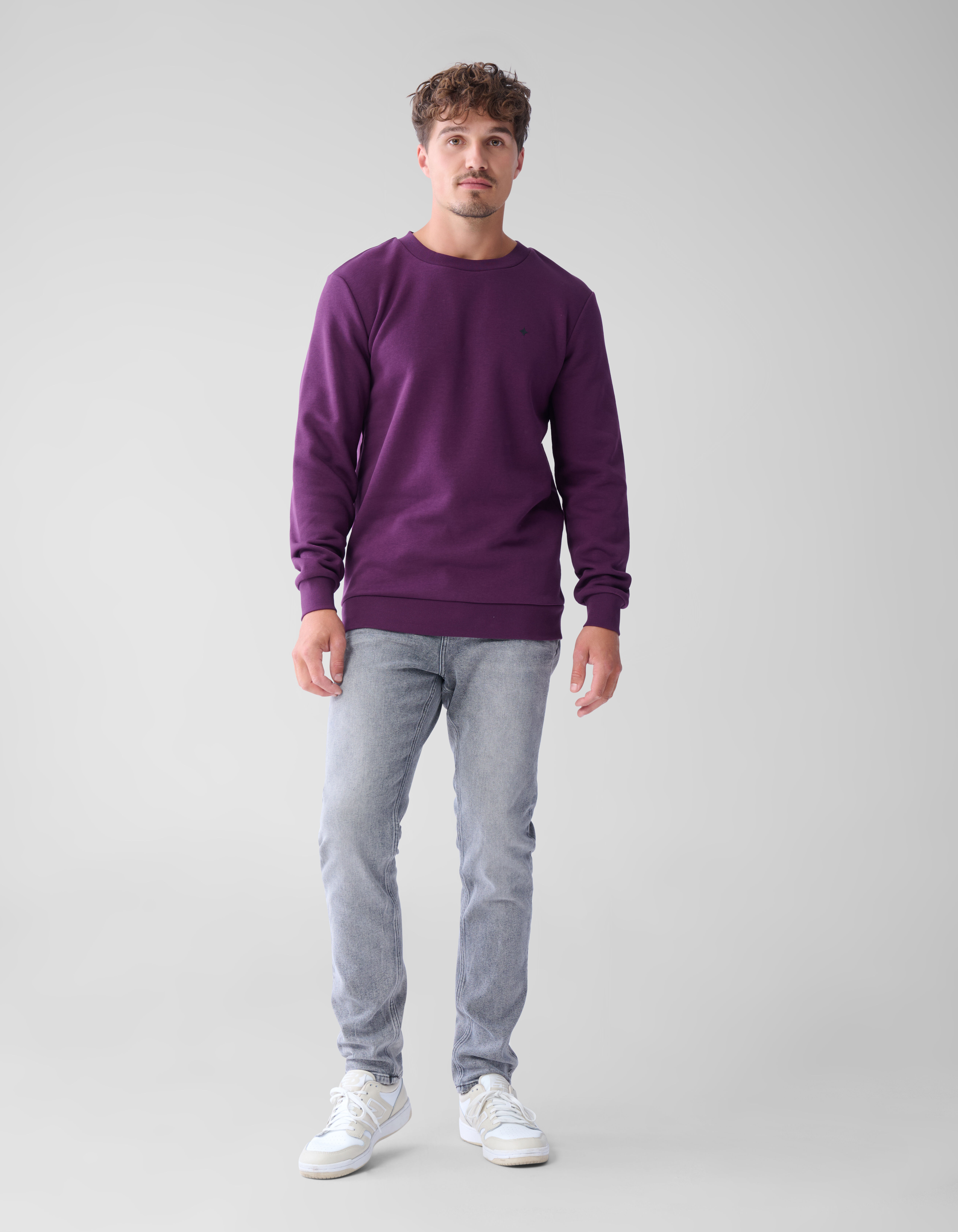 Sparkle Sweater Donkerrood SHOEBY MEN