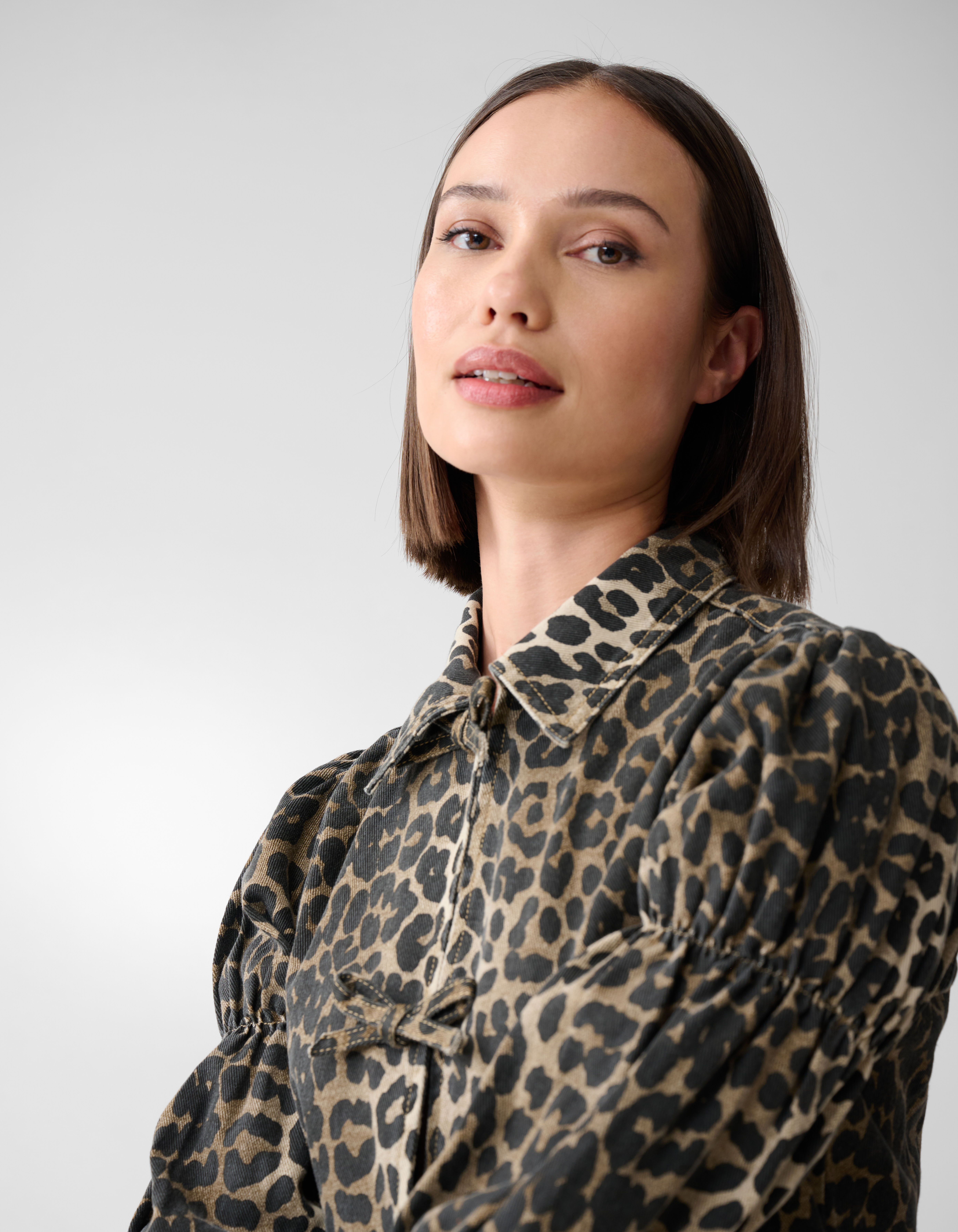 Leopard Strik Top Bruin SHOEBY WOMEN