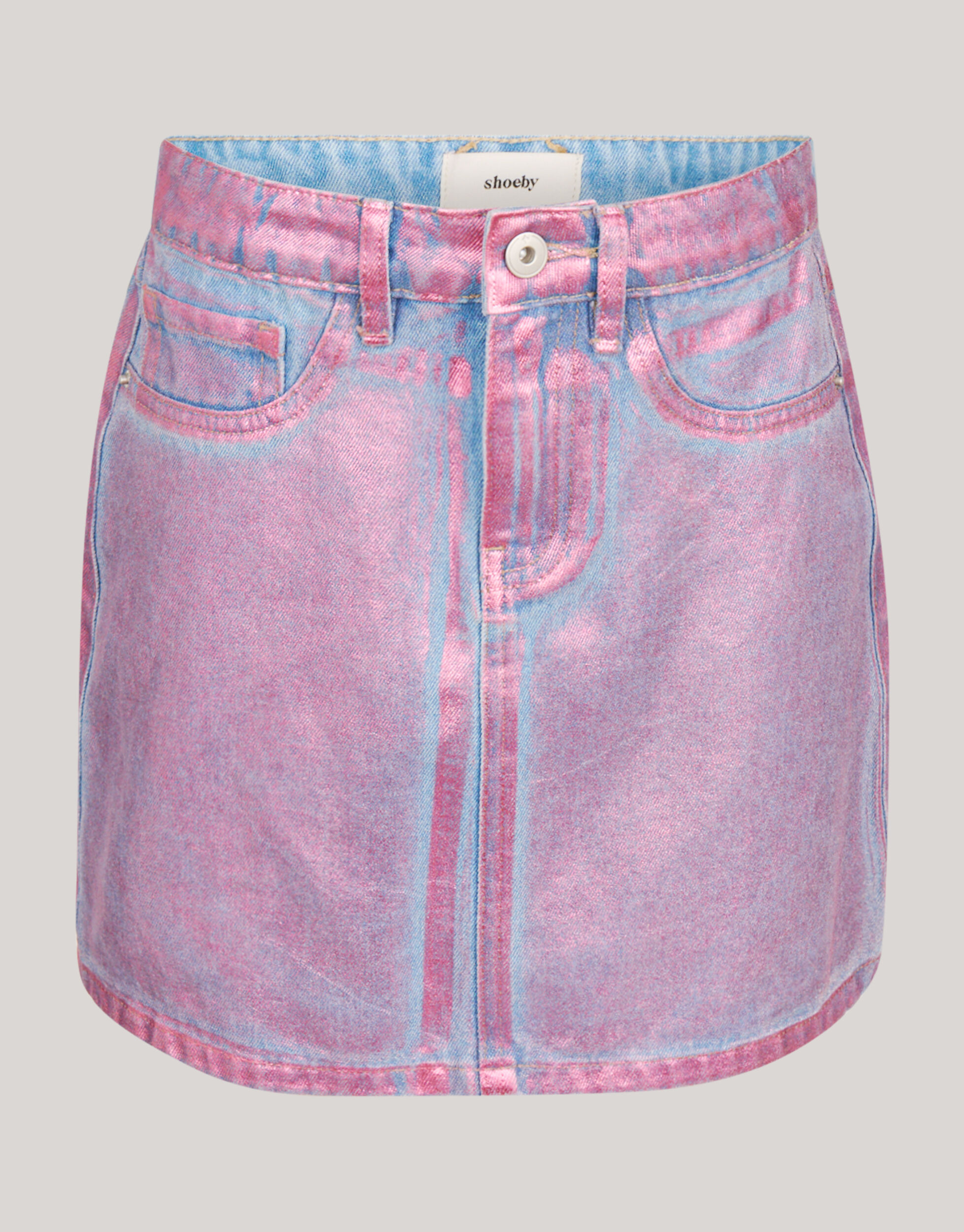 Metallic Denim Rok Roze SHOEBY GIRLS