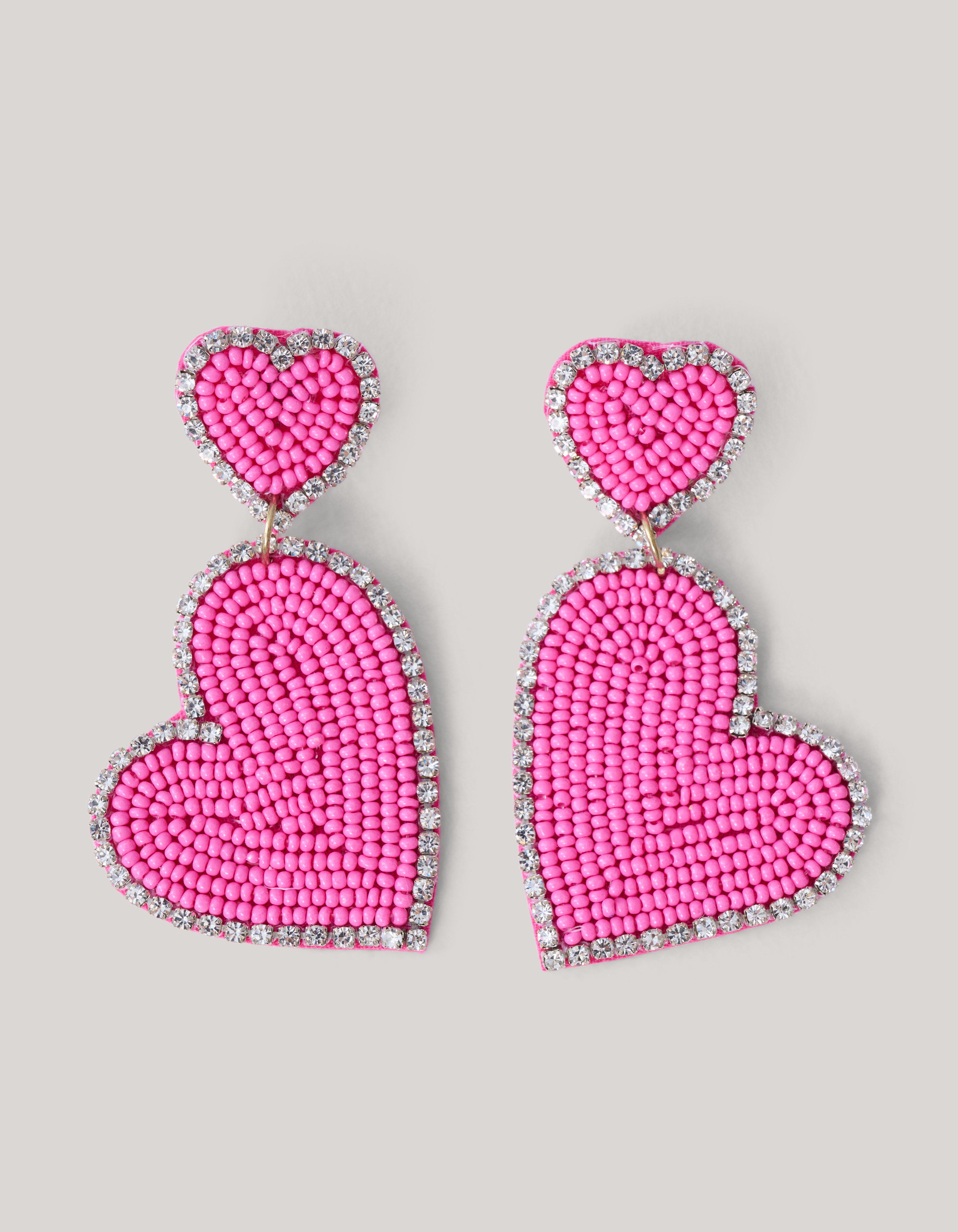 Double Heart Oorbellen Roze SHOEBY ACCESSOIRES