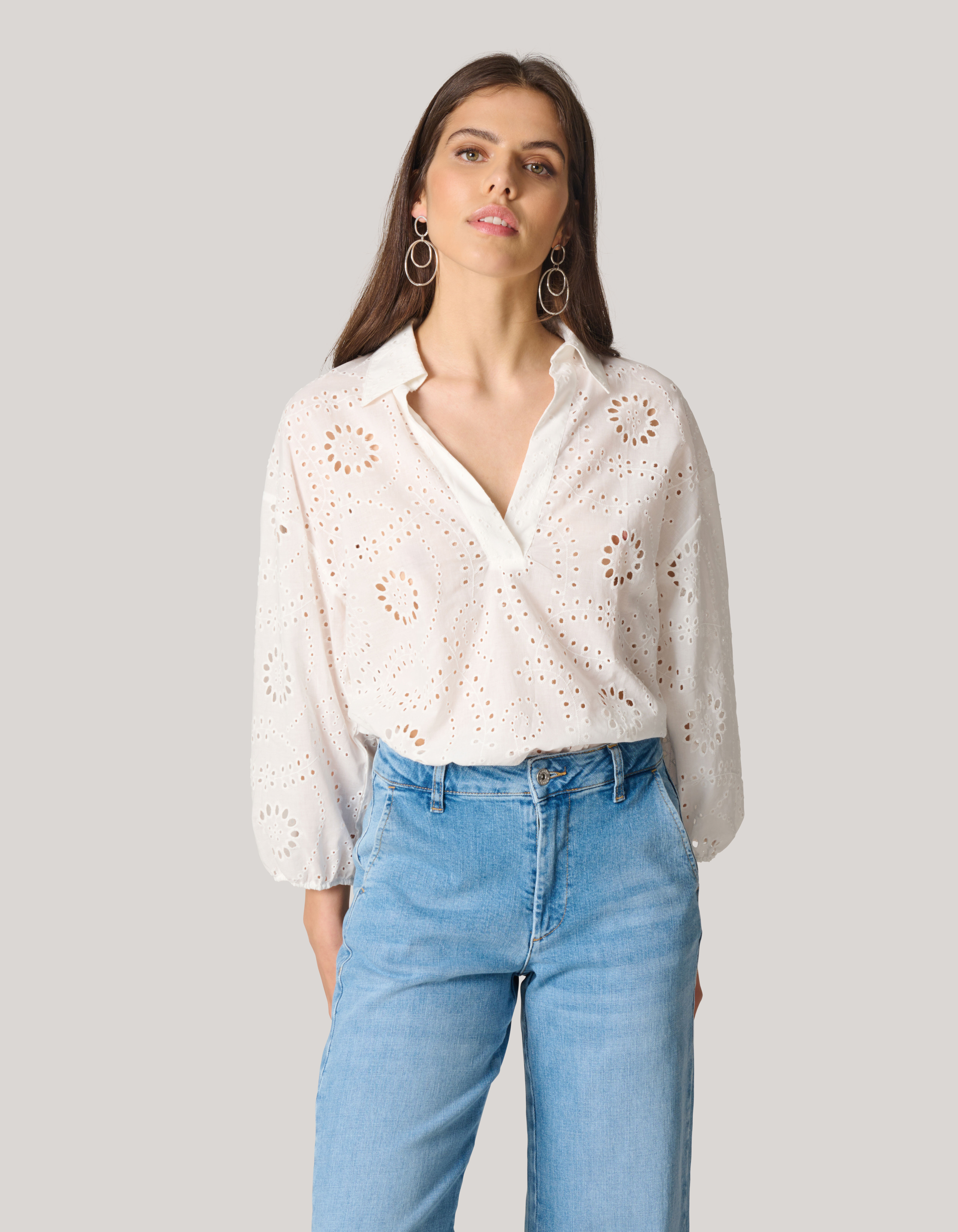 Broderie Blouse Wit SHOEBY WOMEN