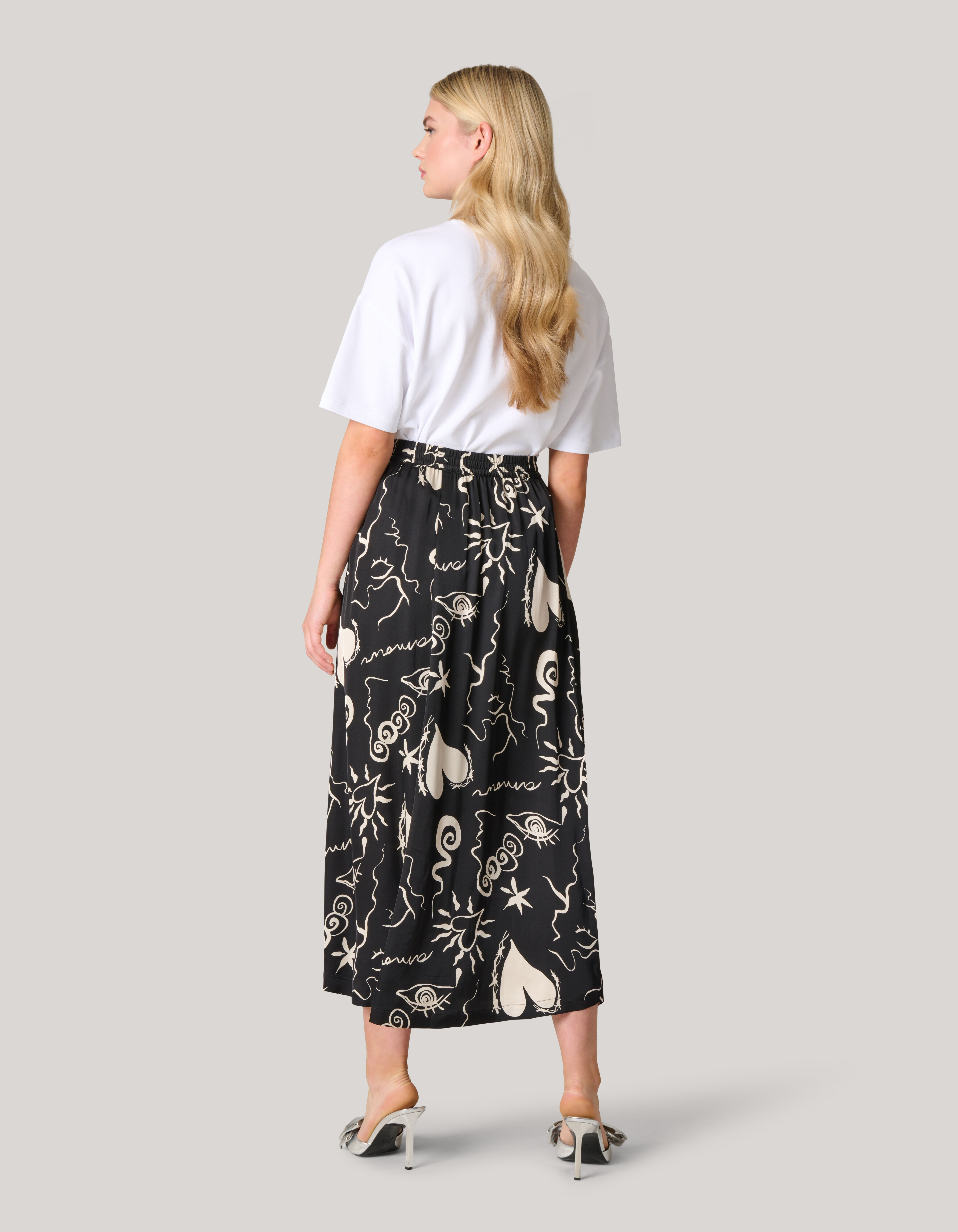 Printed Maxi Rok Zwart SHOEBY WOMEN