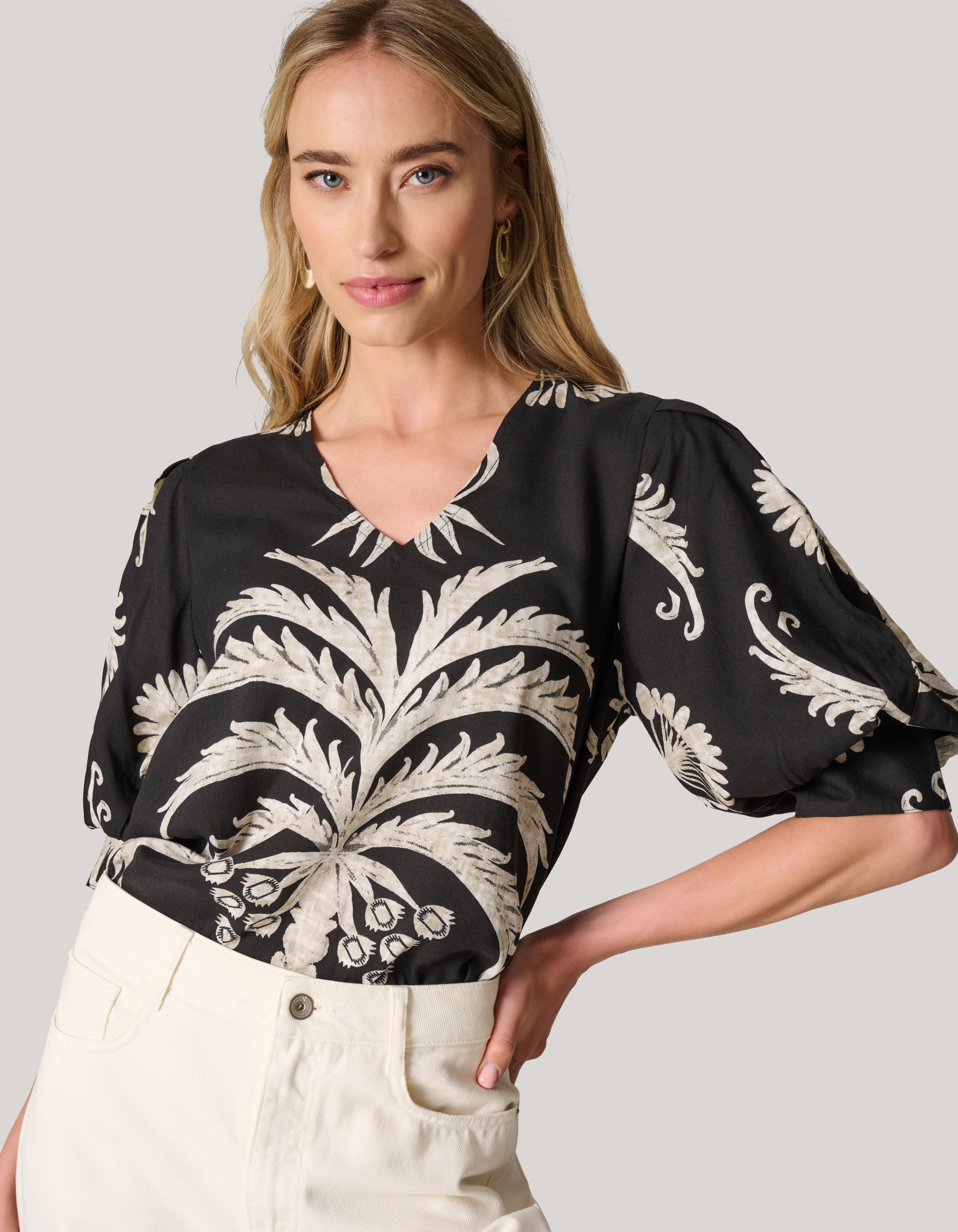 Printed Top Zwart SHOEBY WOMEN