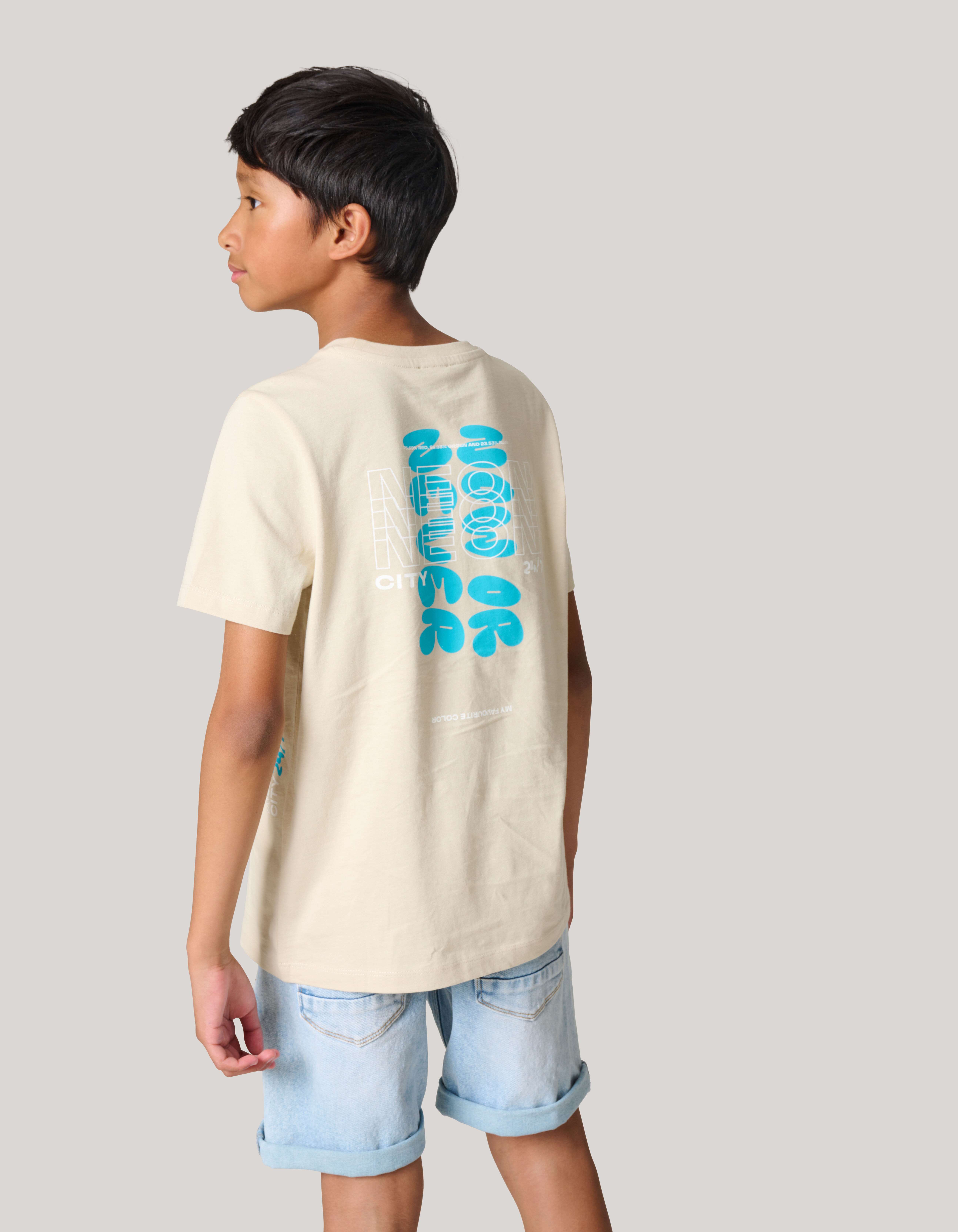 Artwork T-shirt Beige SHOEBY BOYS