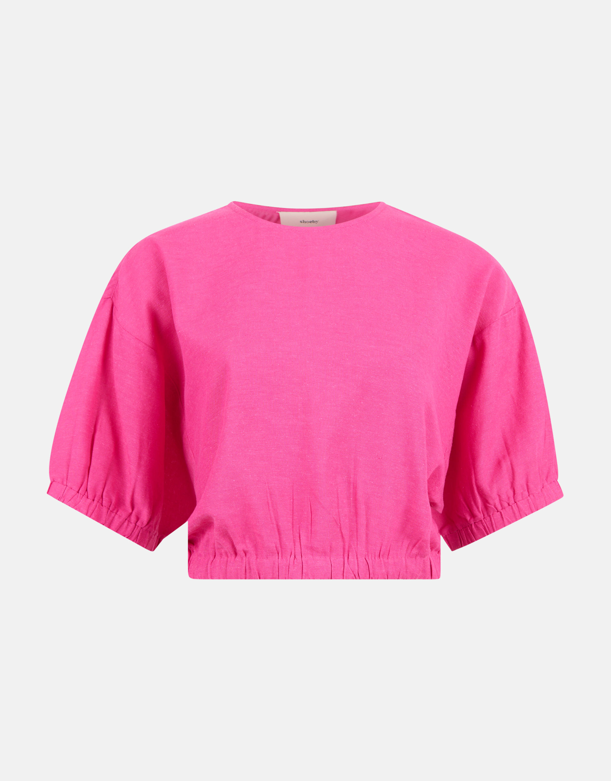 Linnen Cropped Top Roze SHOEBY WOMEN