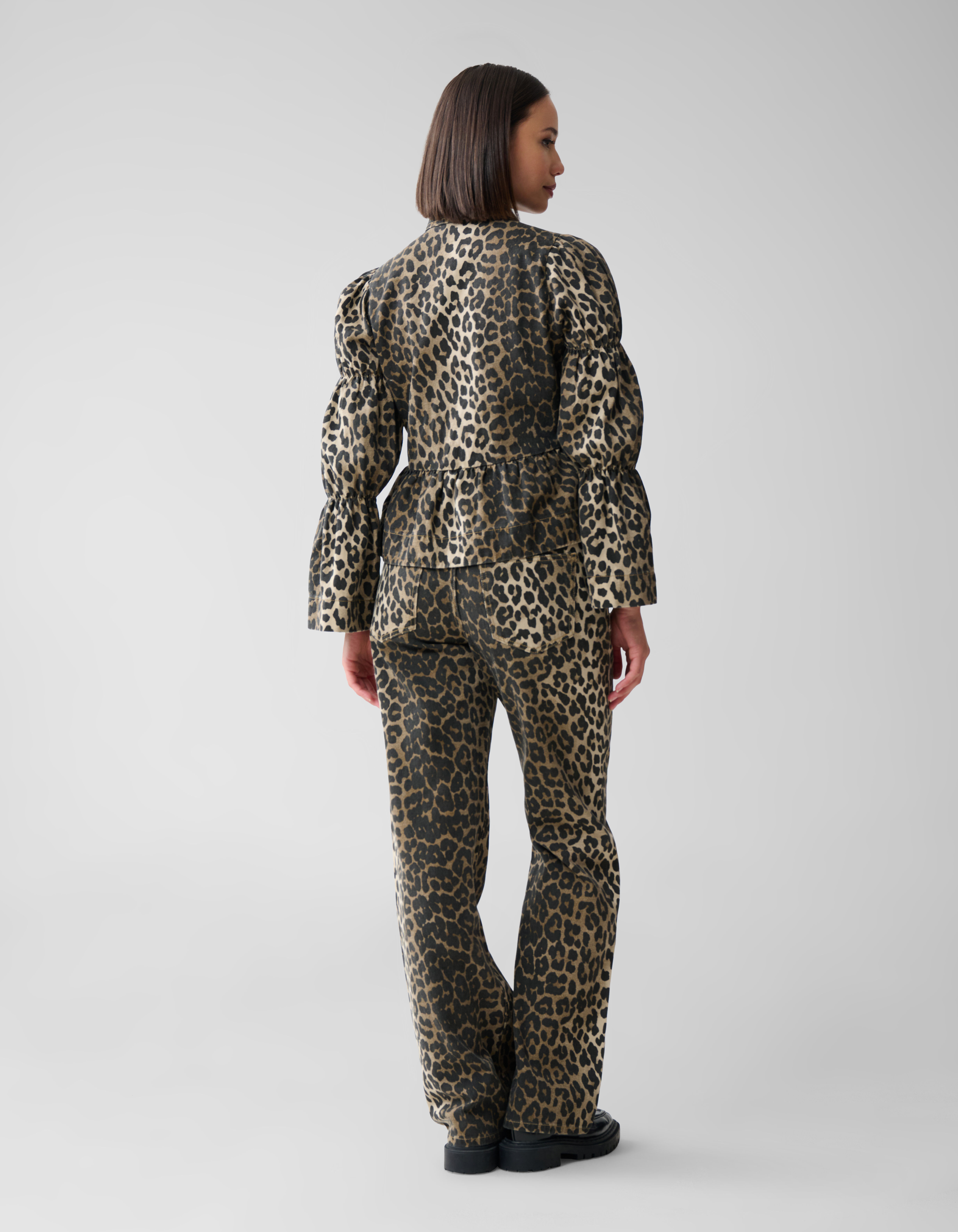 Leopard Strik Top Bruin SHOEBY WOMEN