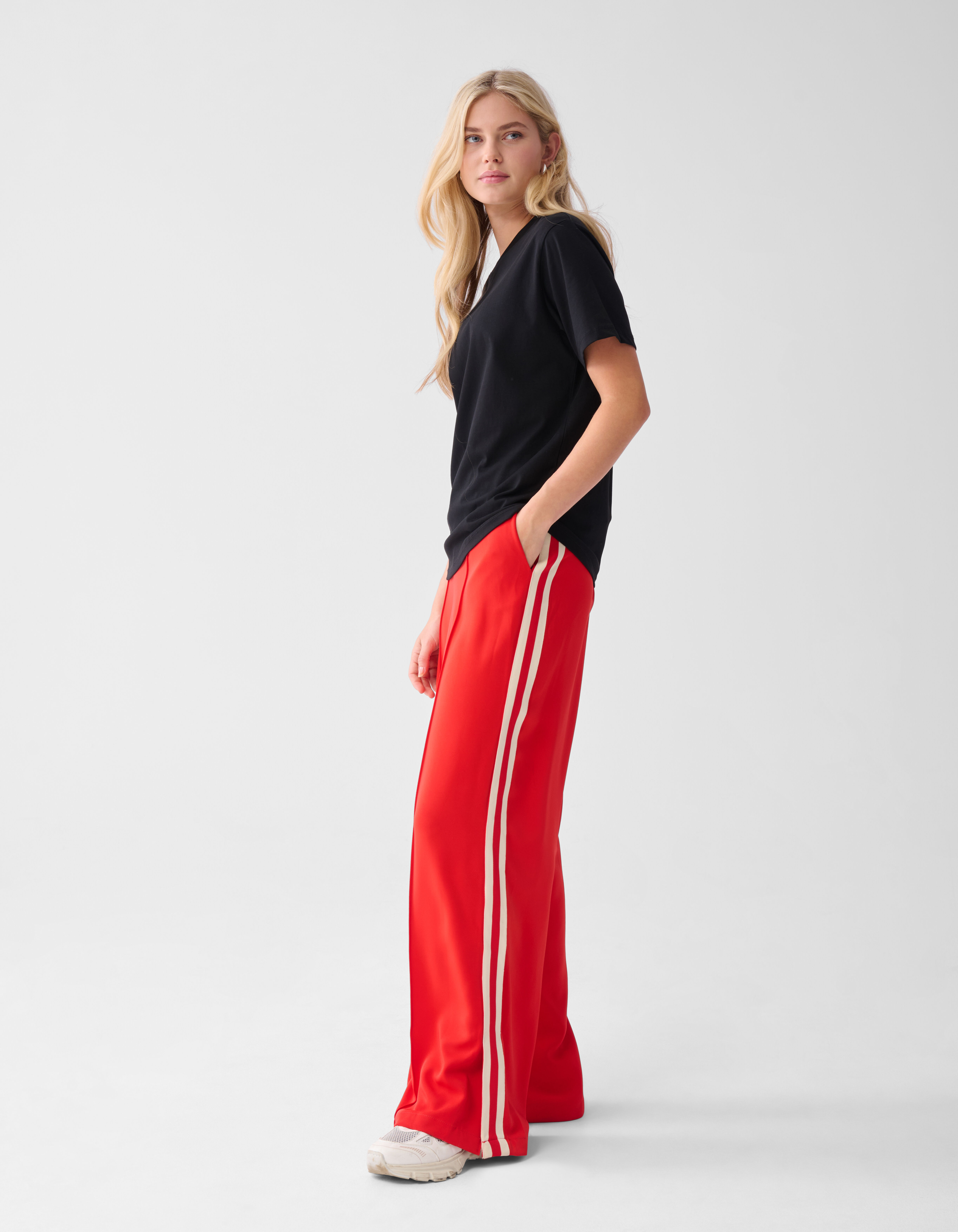 Side Stripe Broek Rood SHOEBY WOMEN