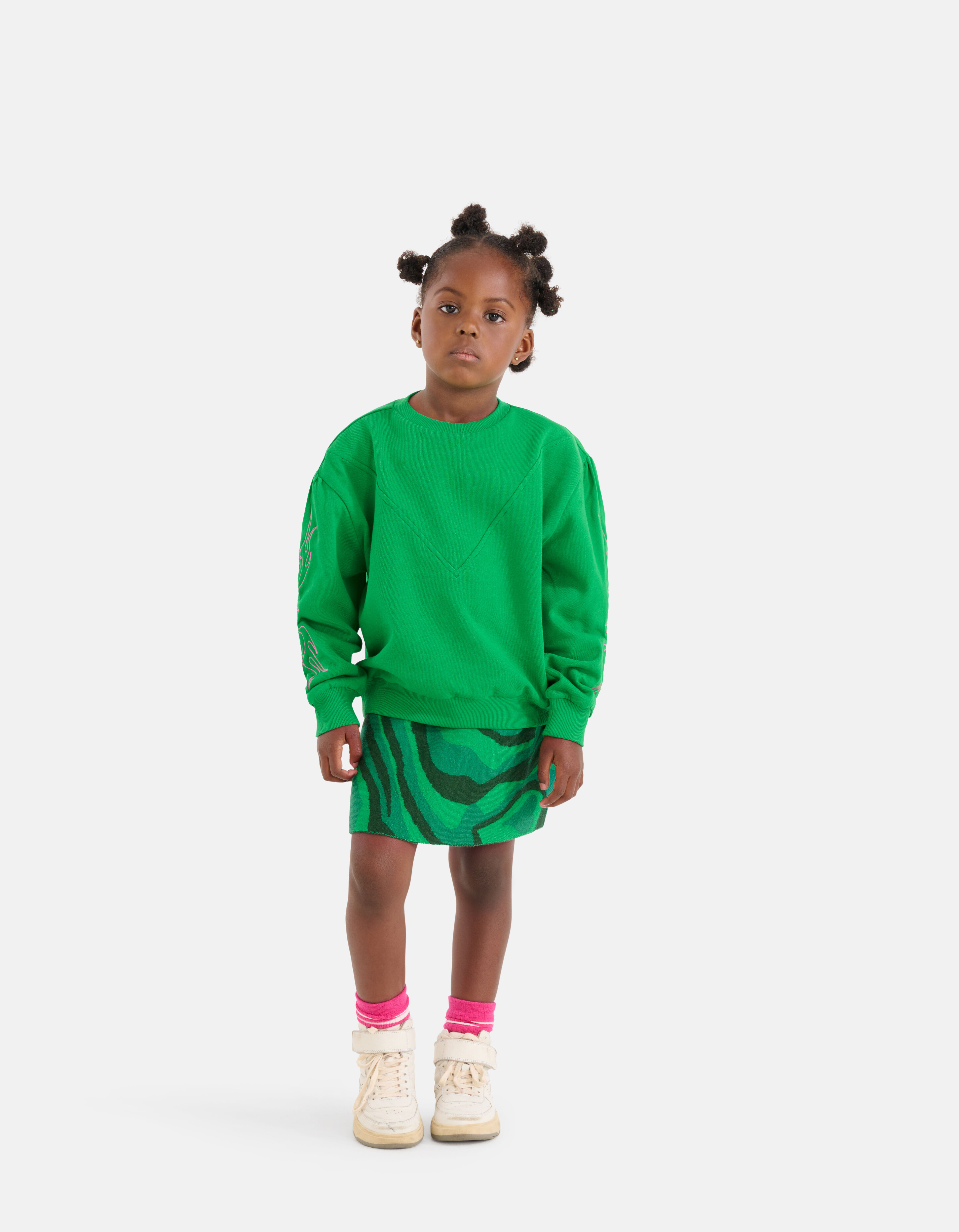 Embroidery Sweater Groen SHOEBY GIRLS