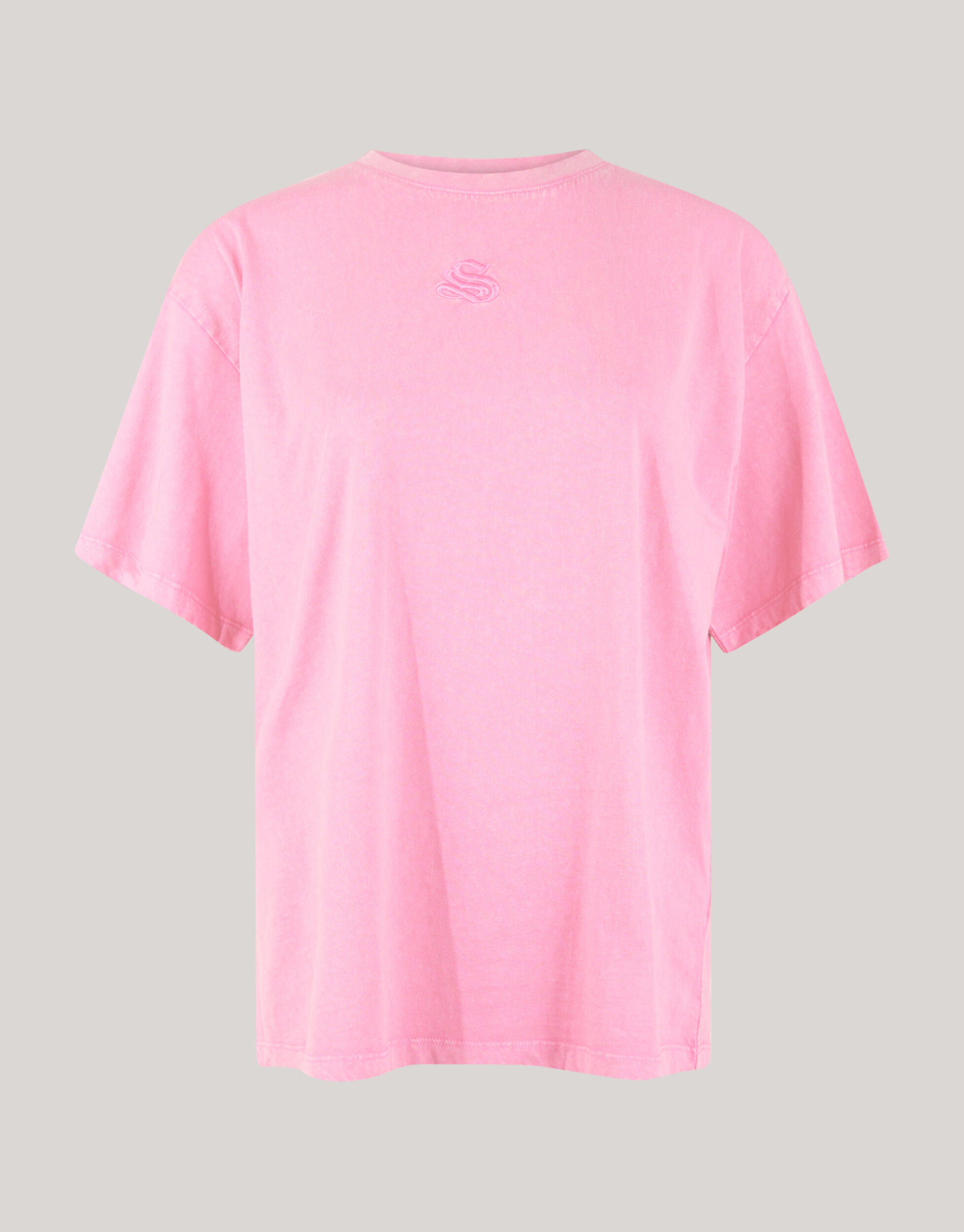 Washed Logo T-shirt Roze SHOEBY WOMEN