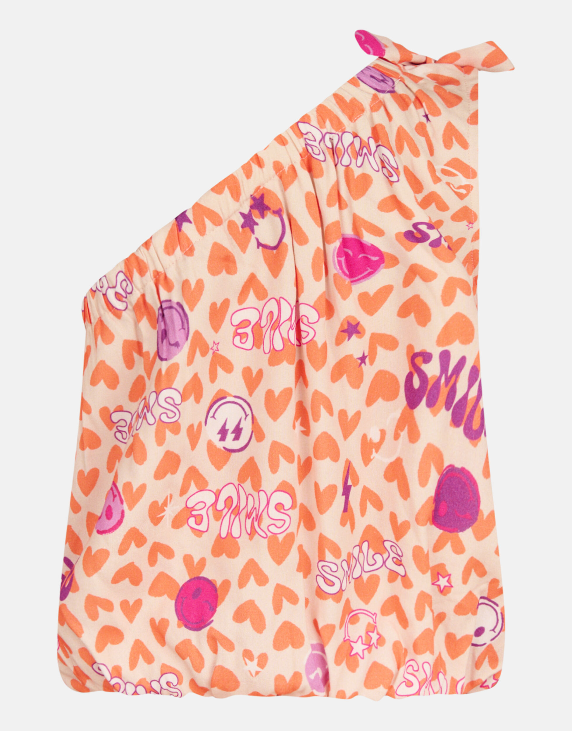 Printed One Shoulder Top Oranje SHOEBY GIRLS