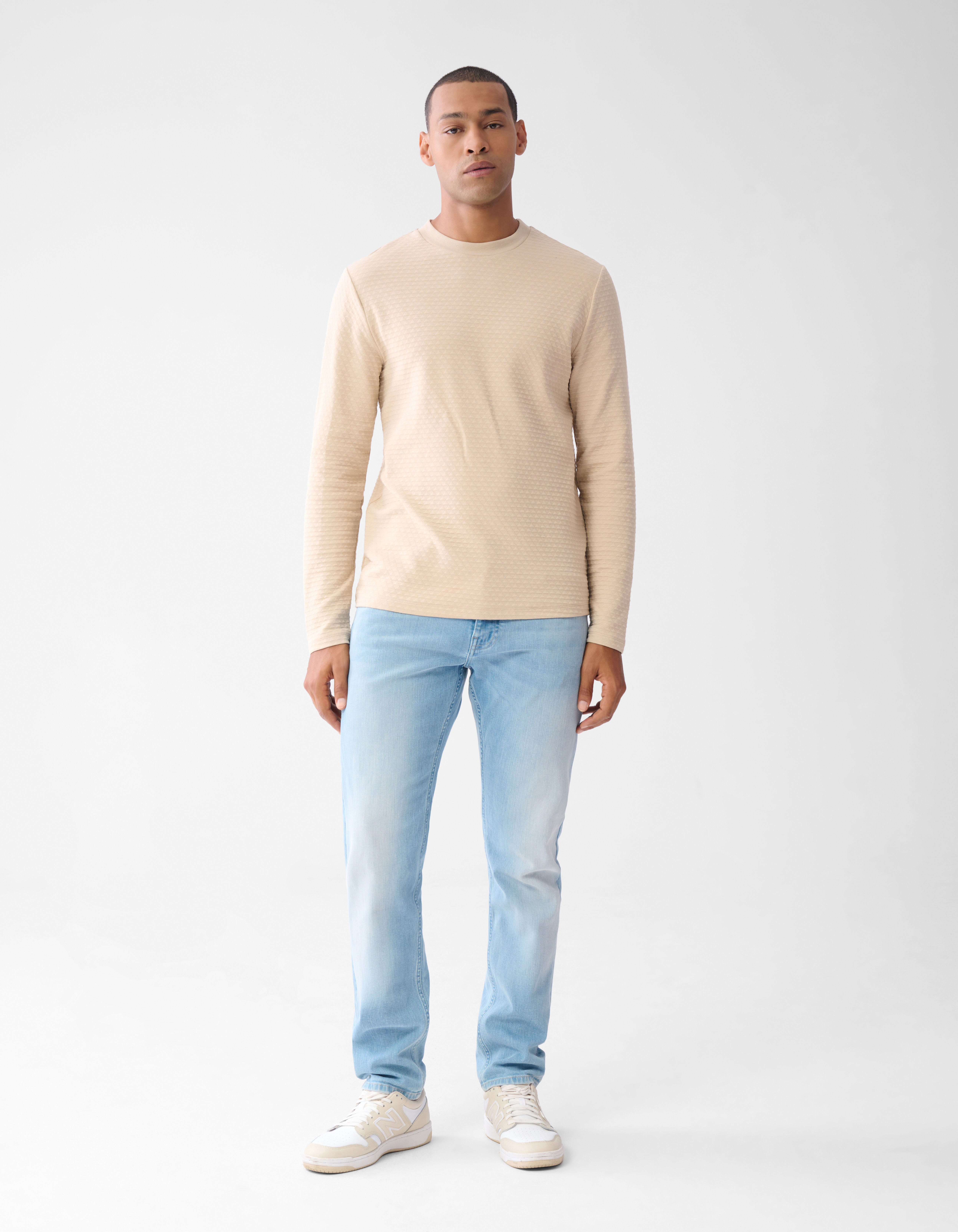 Structuur Longsleeve Zand SHOEBY MEN