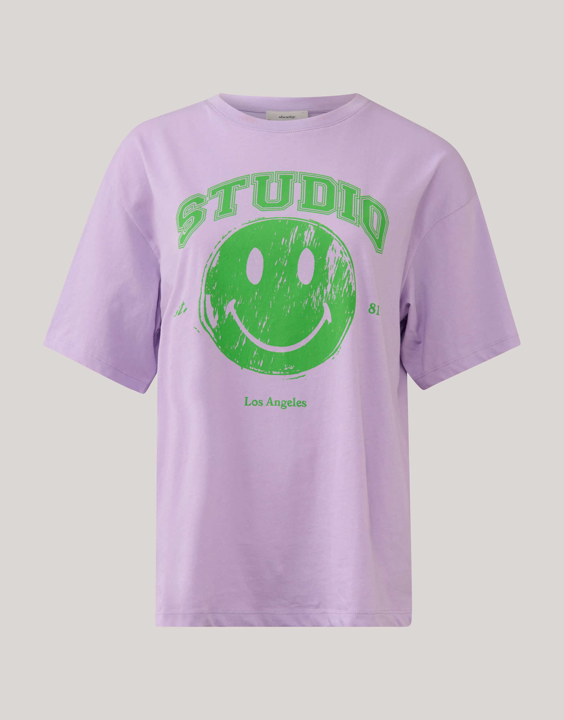 Smiley Artwork T-shirt Paars SHOEBY WOMEN