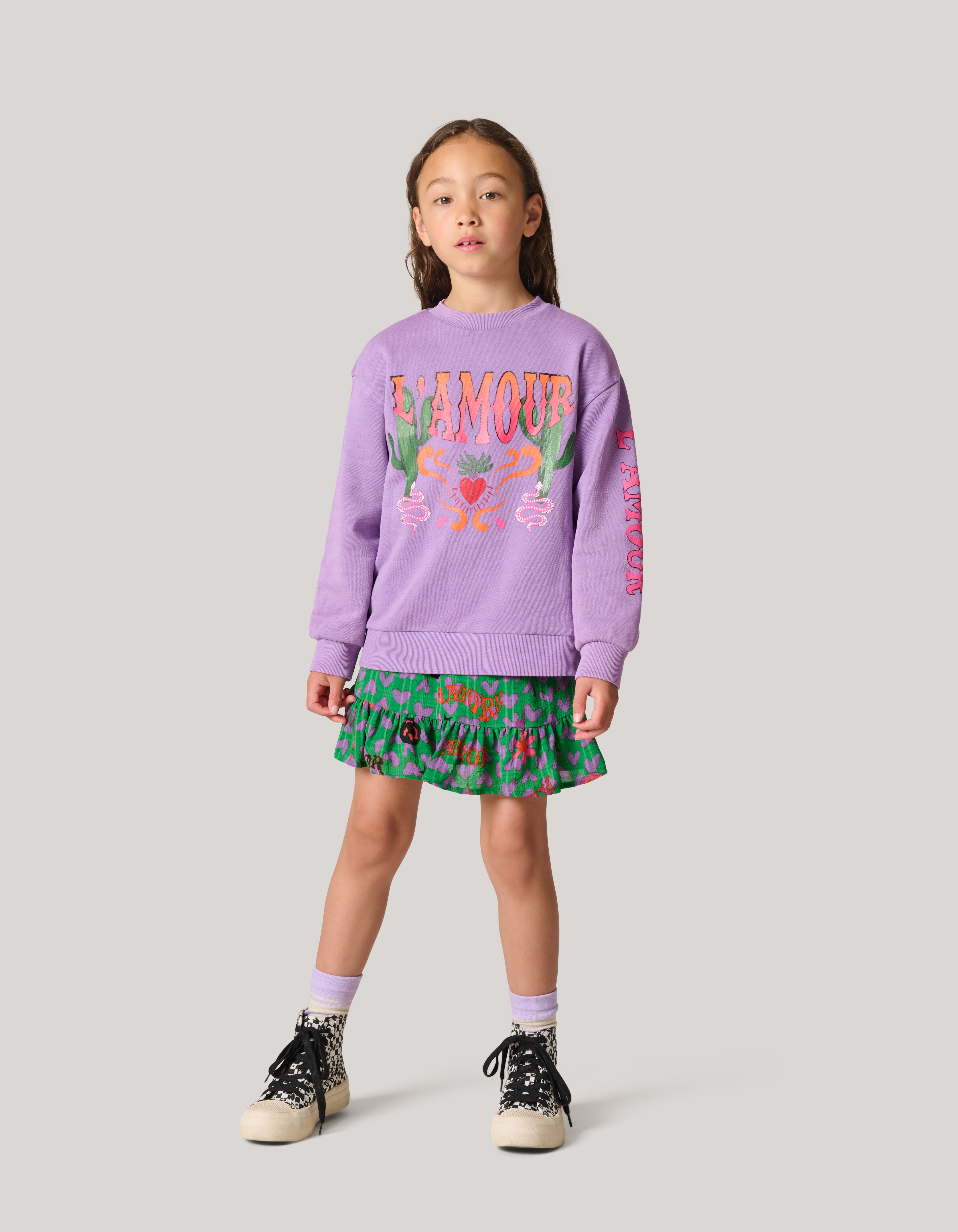 Printed Rok Groen SHOEBY GIRLS