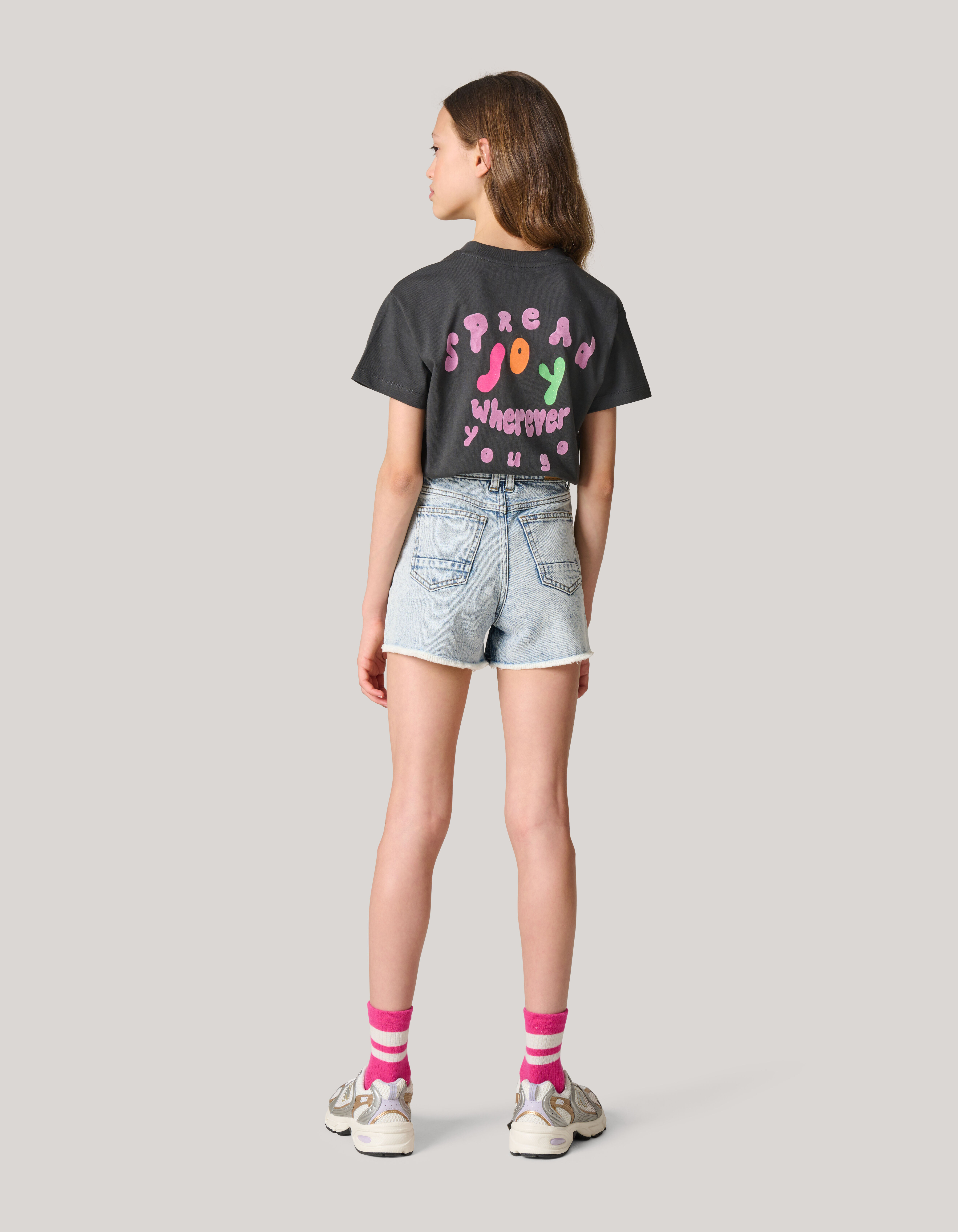 Artwork T-shirt Donkergrijs SHOEBY GIRLS