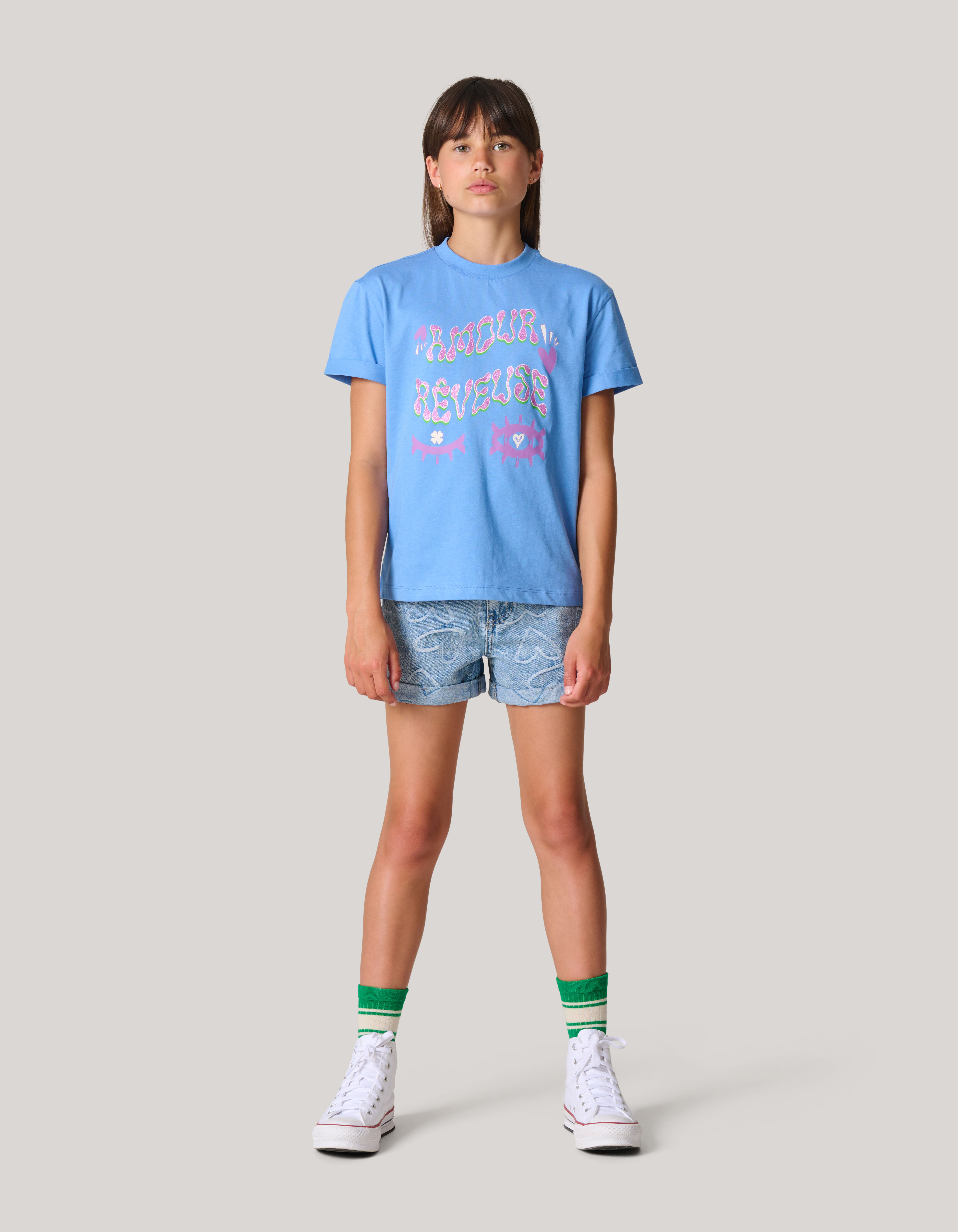 Artwork T-shirt Lichtblauw SHOEBY GIRLS