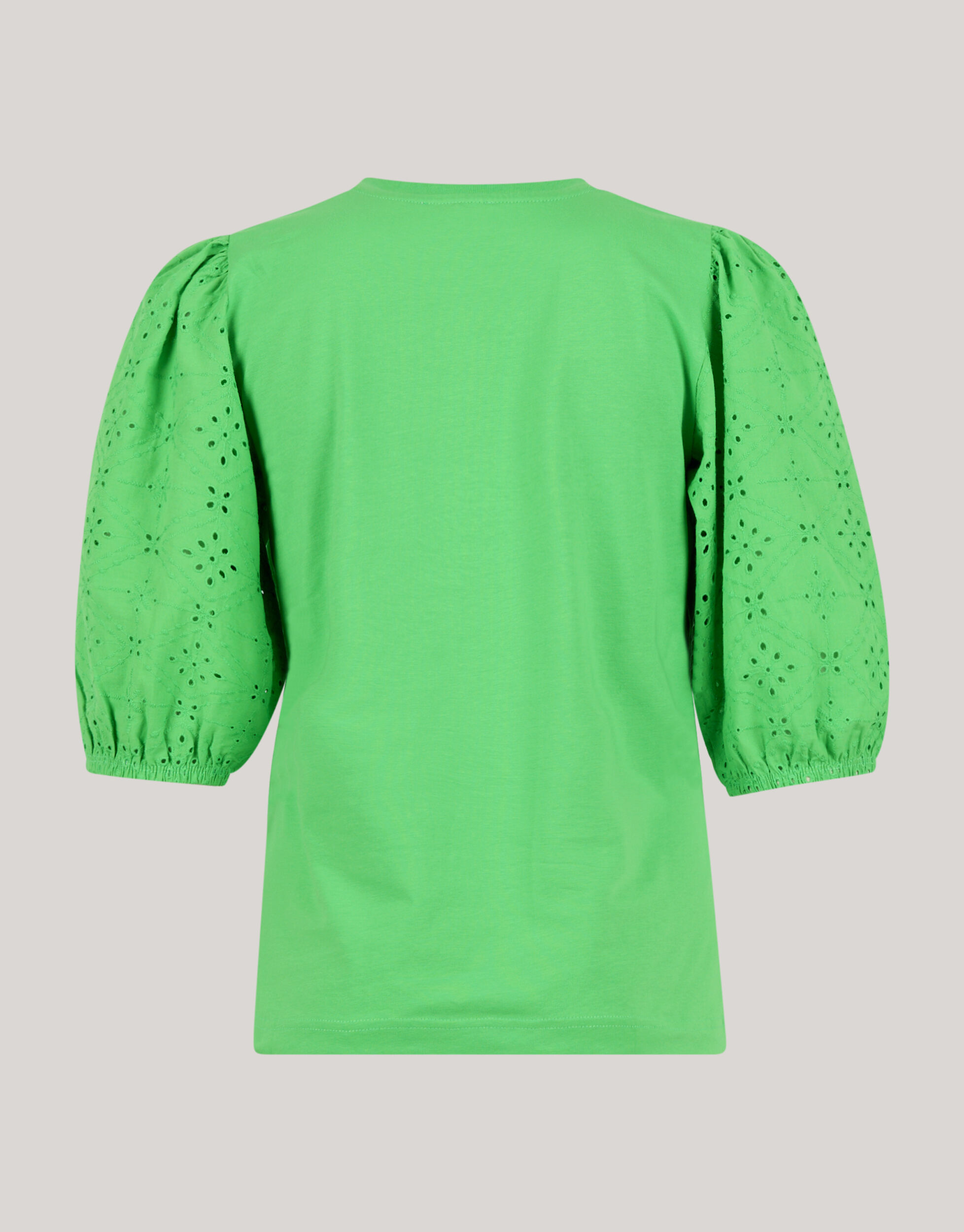 Embroidery Pofmouw T-shirt Groen SHOEBY WOMEN