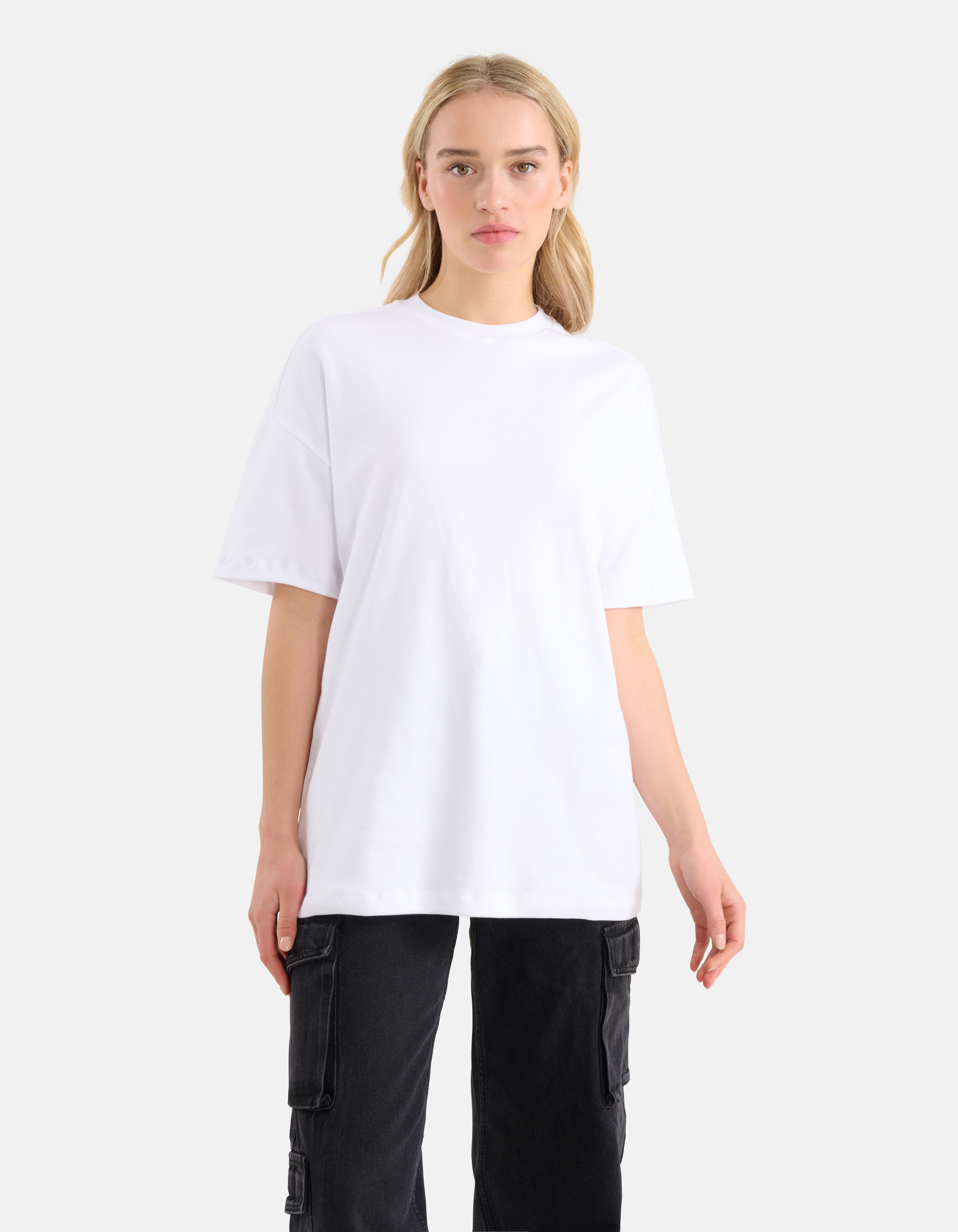 Oversized Basic T-shirt Wit SHOEBY WOMEN