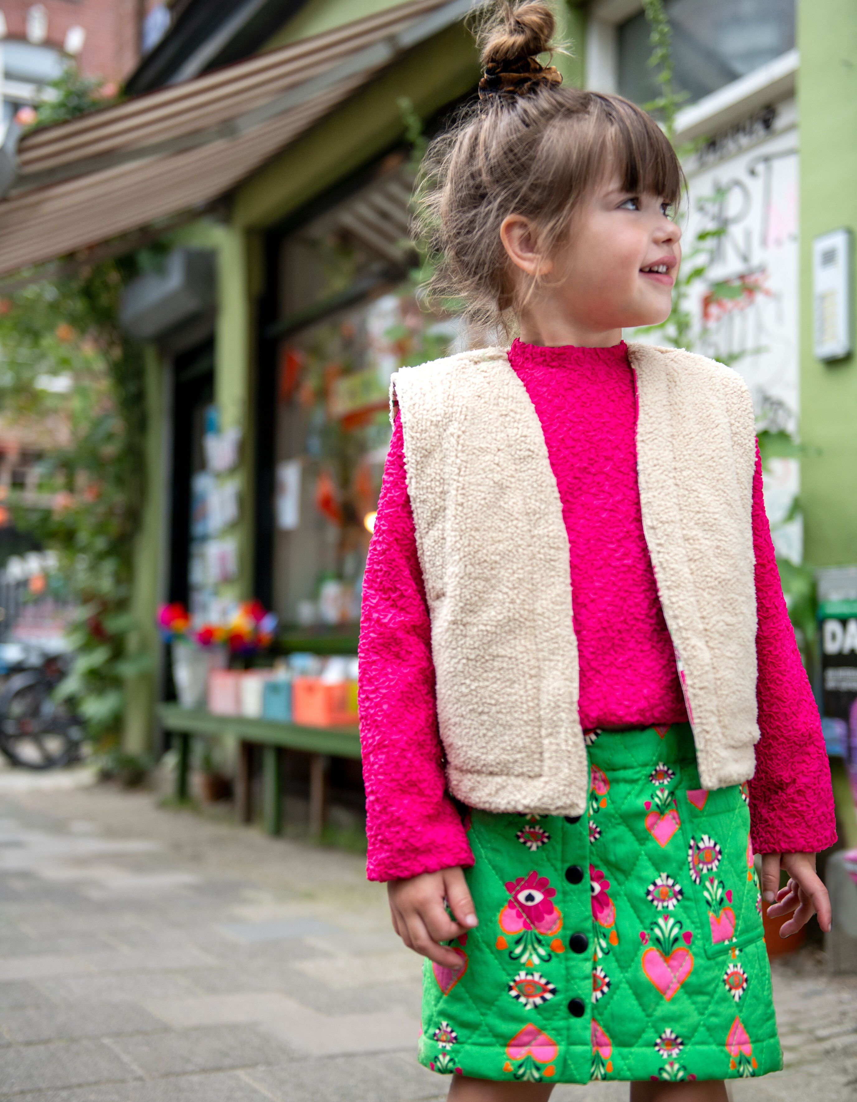 Printed Gilet Roze By Lizzy SHOEBY GIRLS