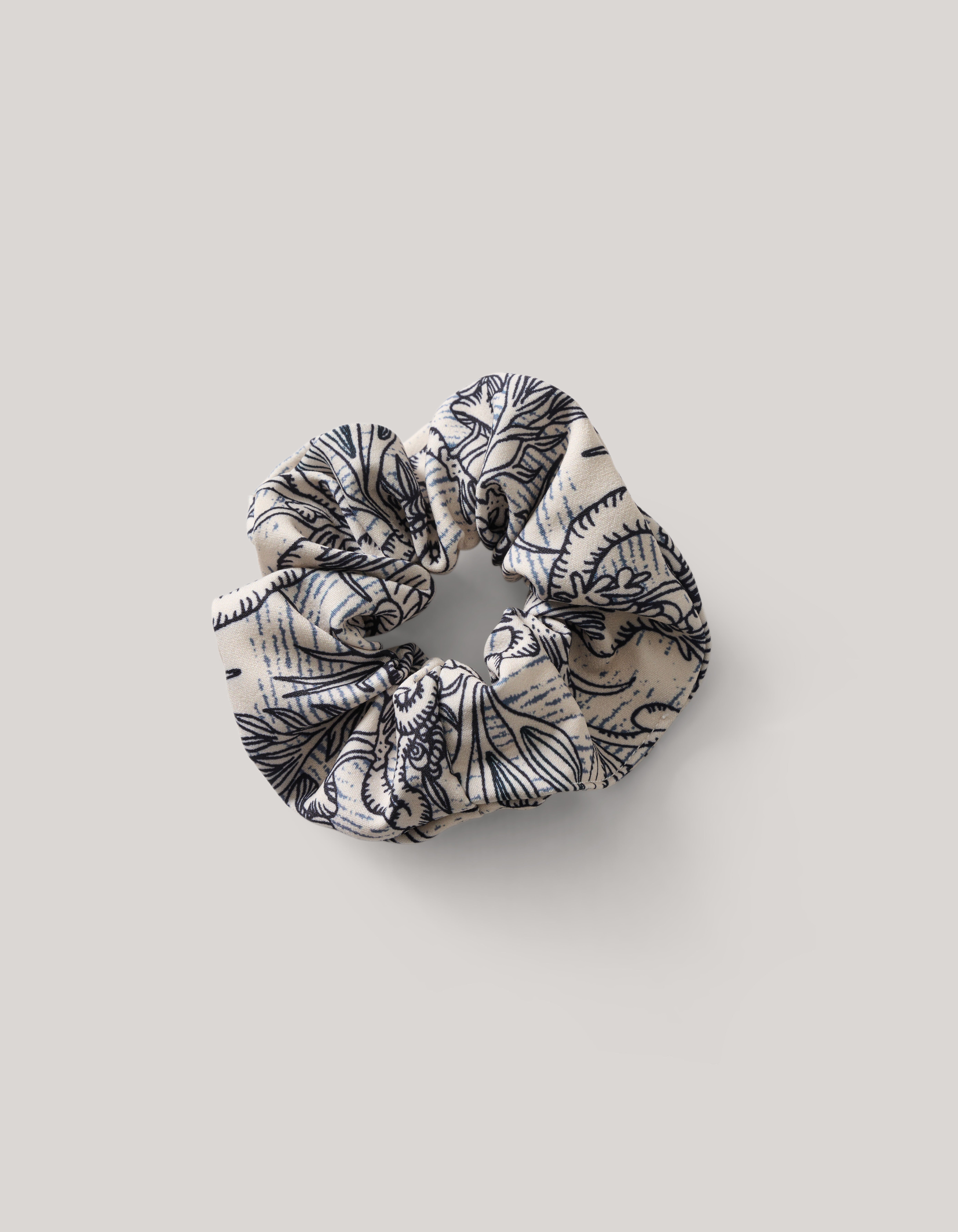 Printed Scrunchie Zwart/Wit SHOEBY ACCESSOIRES