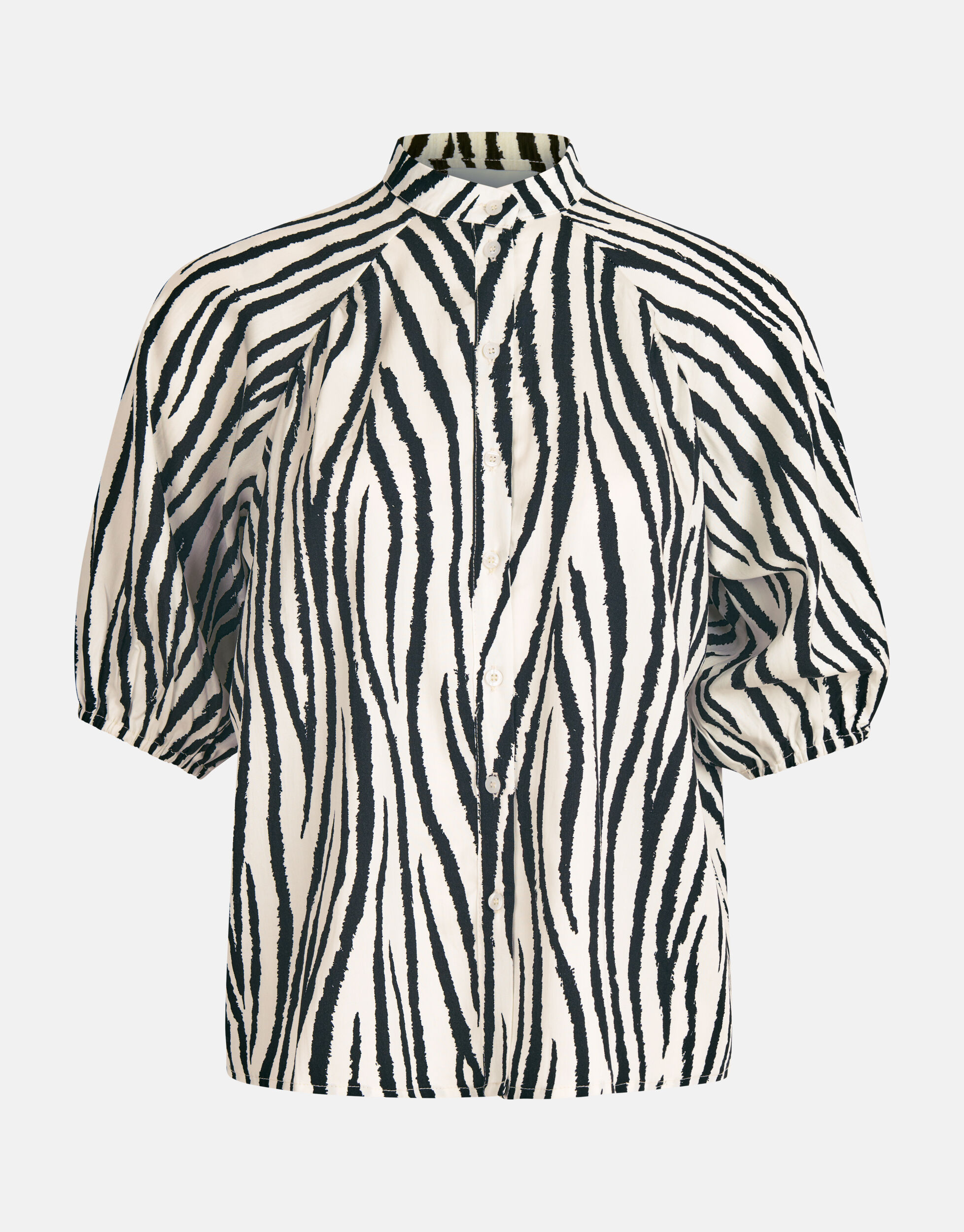 Zebra Printed Blouse Zwart/Wit SHOEBY WOMEN