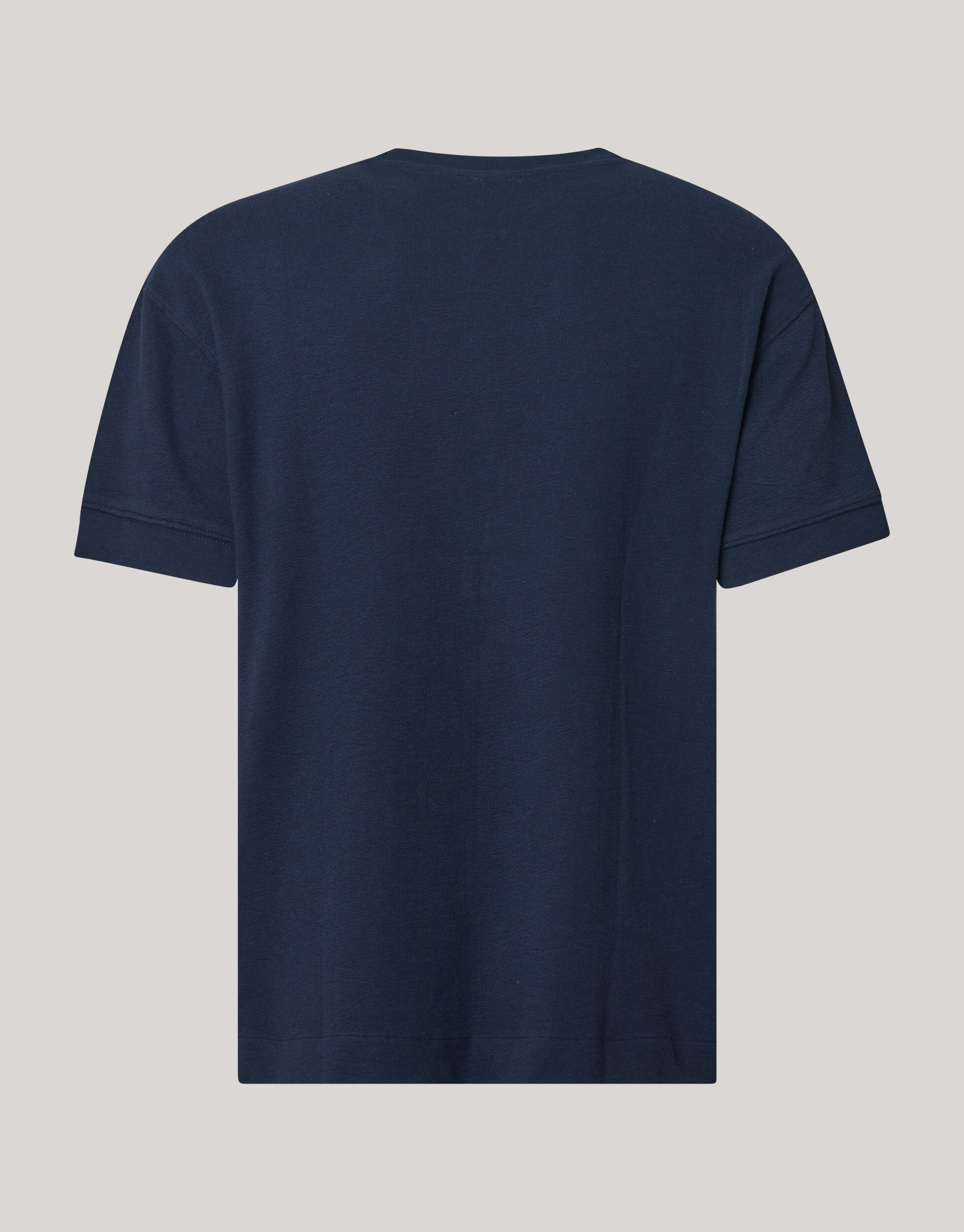 Slub Structuur T-shirt Donkerblauw SHOEBY MEN