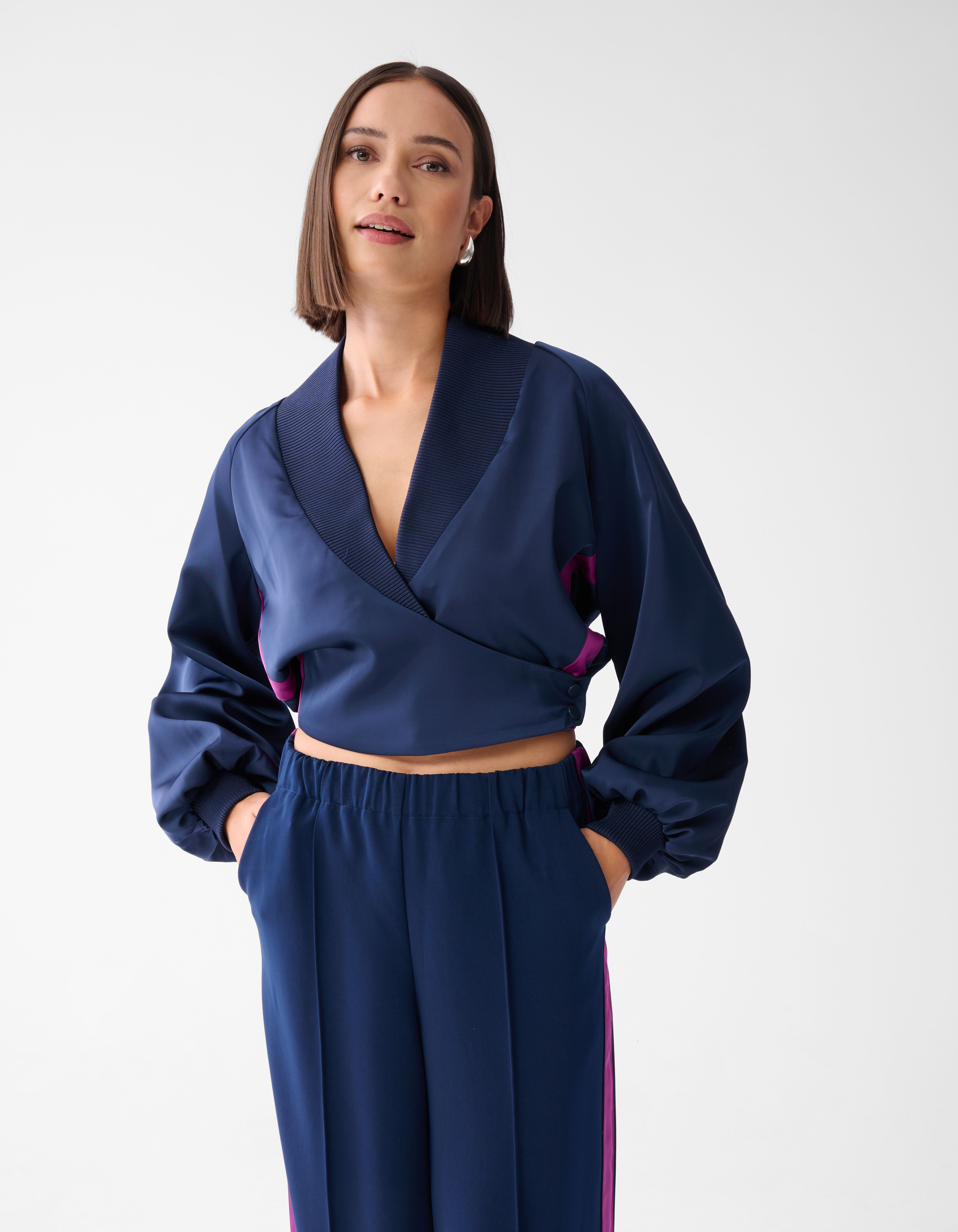 Wrap Blouse Donkerblauw SHOEBY WOMEN