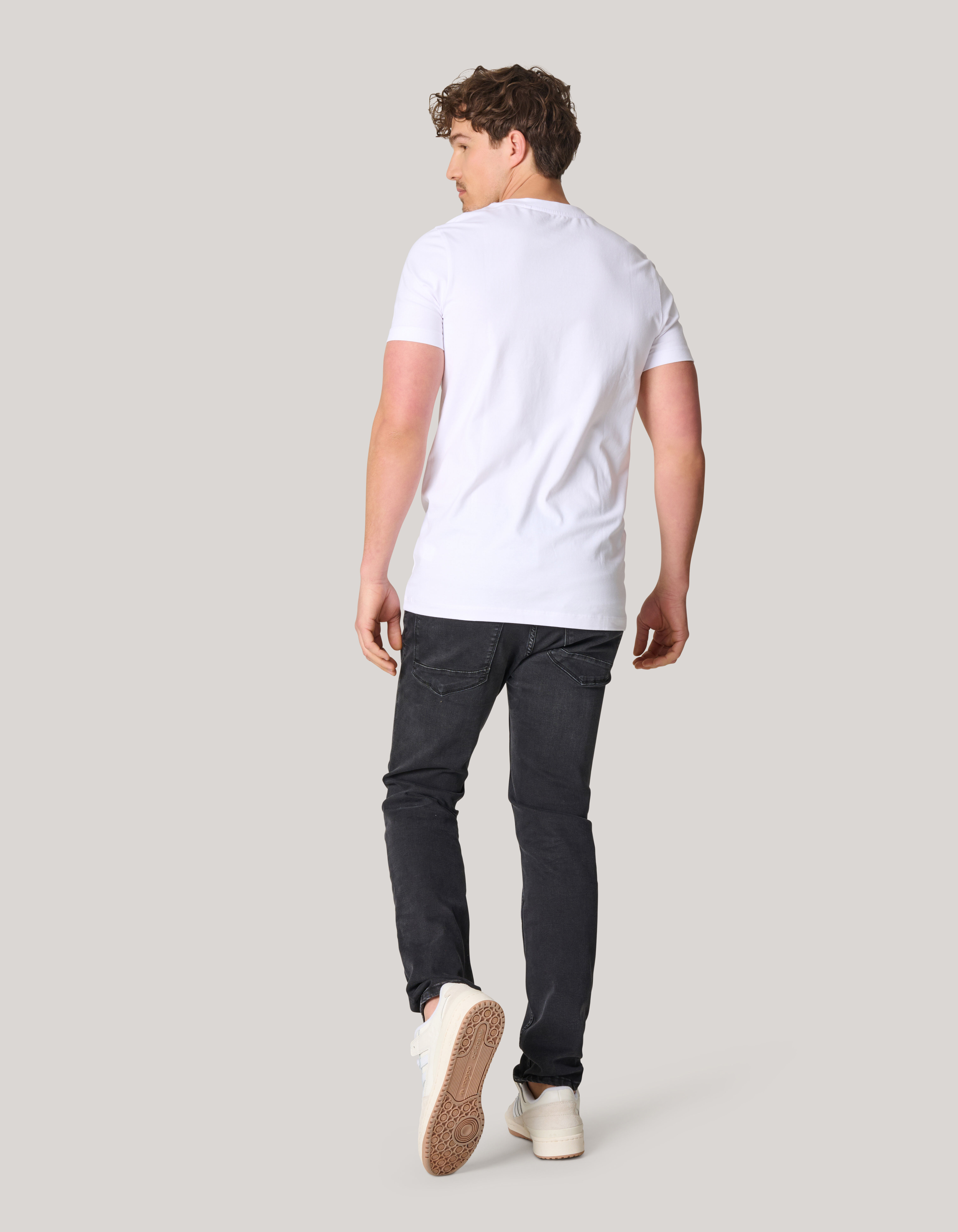 Basis T-shirt Wit SHOEBY MEN